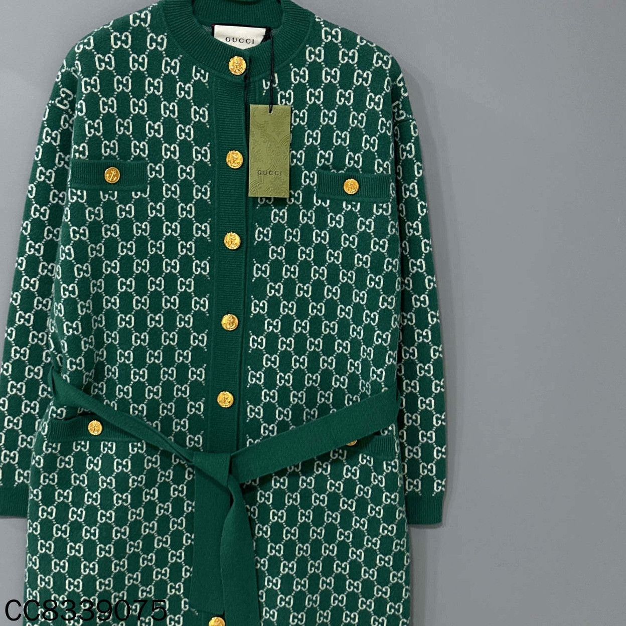 Gucci Gucci Wool Green Coat XS Women Size XS / US 0-2 / IT 36-38 - 2 Thumbnail