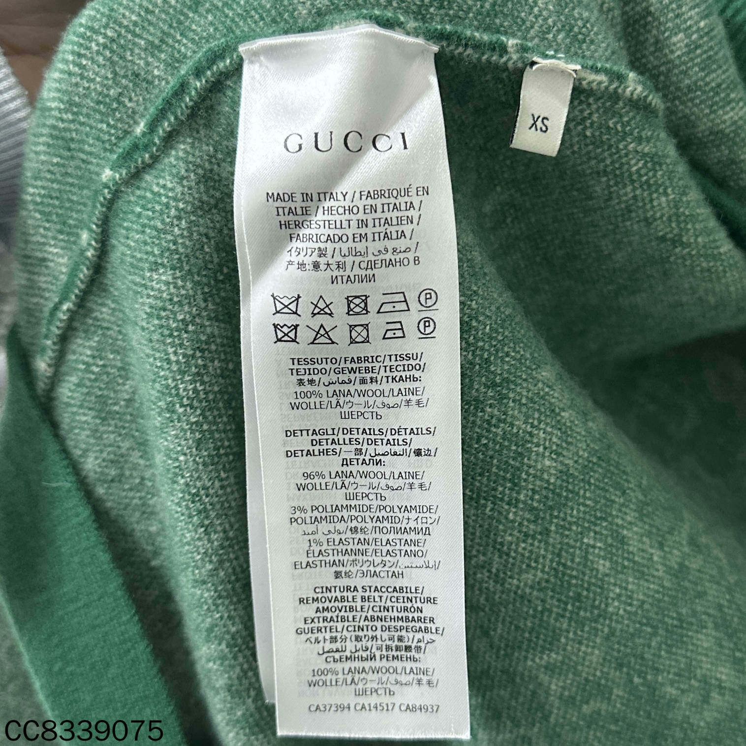 Gucci Gucci Wool Green Coat XS Women Size XS / US 0-2 / IT 36-38 - 7 Thumbnail