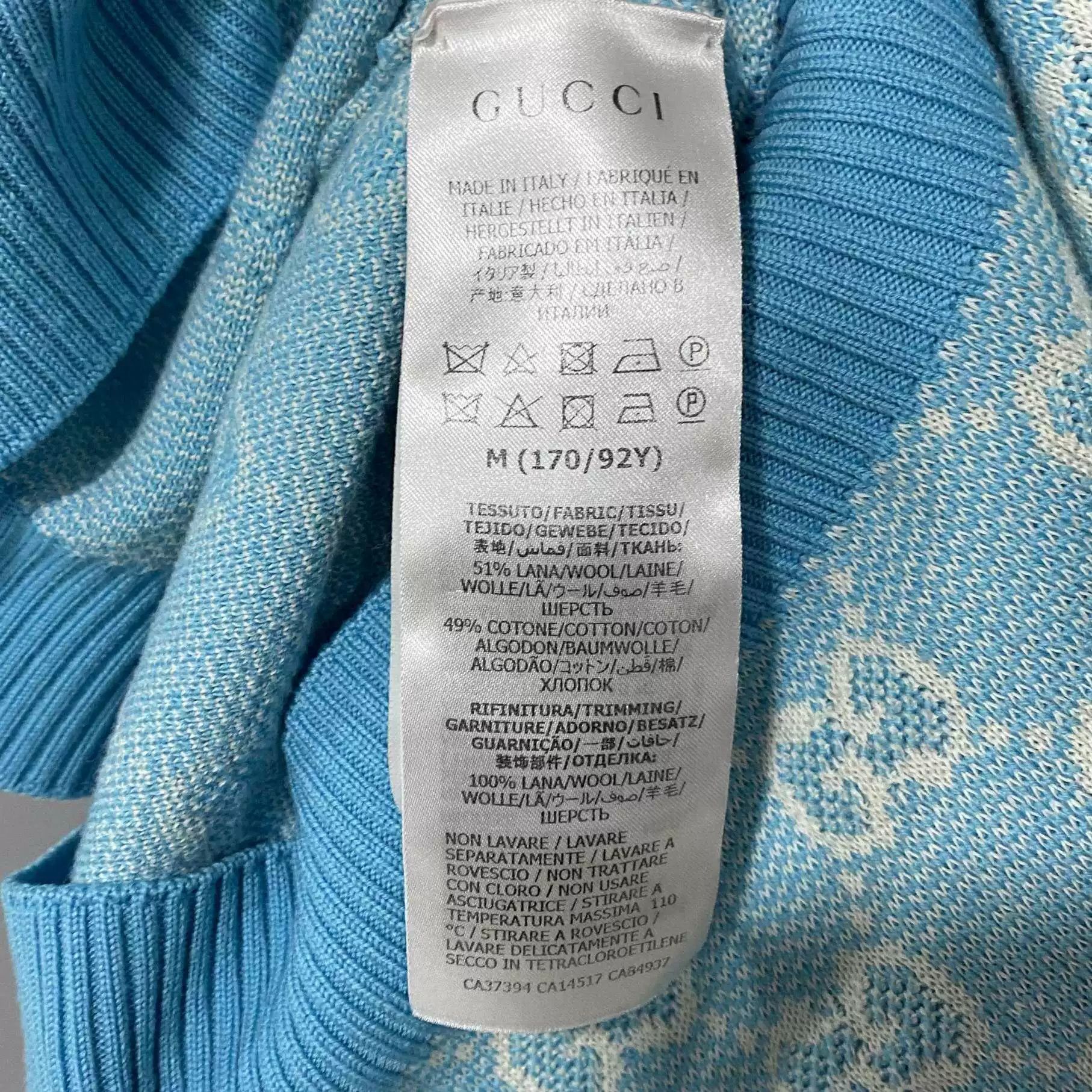 Gucci Gucci Knit Blue Sweater m Men Size US M / EU 48-50 / 2 - 4 Thumbnail