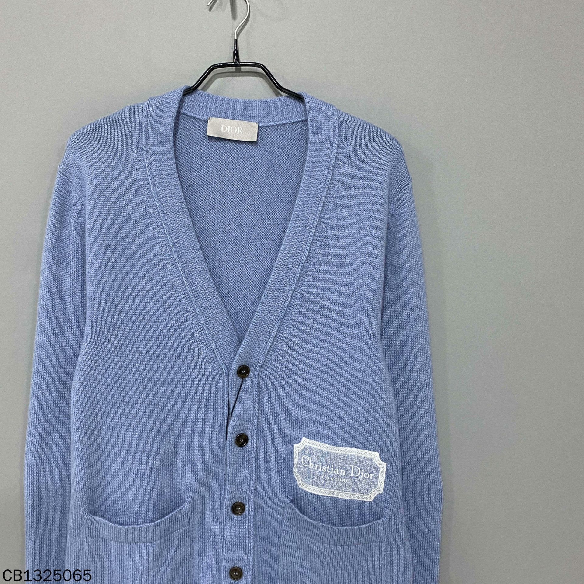 Dior Dior Retro Embroidered Blue Sweater M Women Size M / US 6-8 / IT 42-44 - 2 Thumbnail