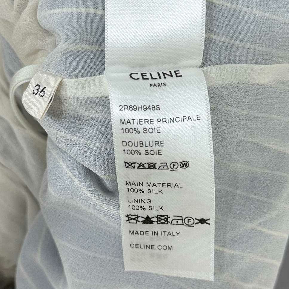Celine Celine Retro Blue T-Shirt S Women Size S / US 4 / IT 40 - 5 Thumbnail