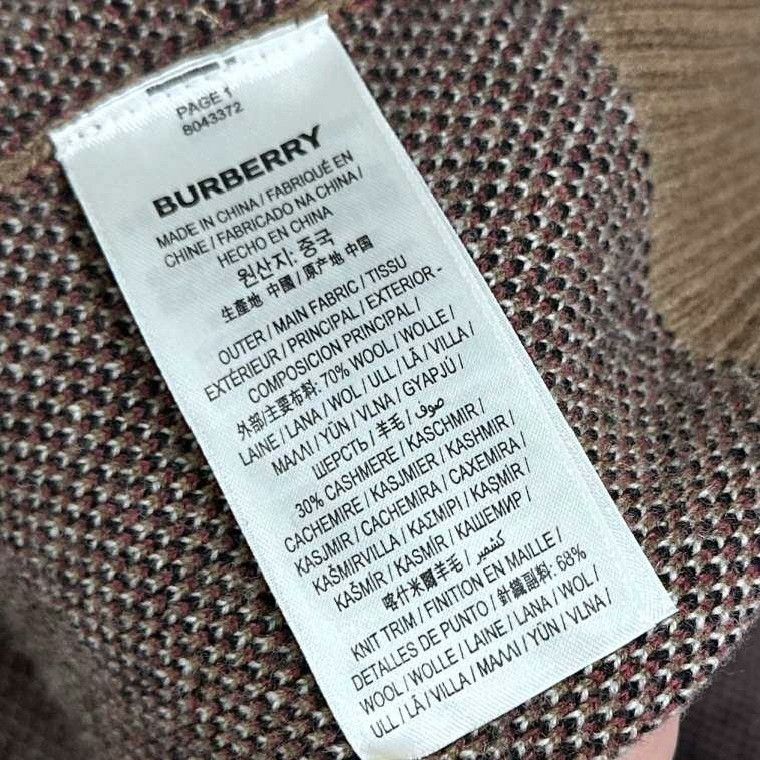 Burberry Burberry Wool Plaid Brown Sweater XS Women Size XS / US 0-2 / IT 36-38 - 4 Thumbnail