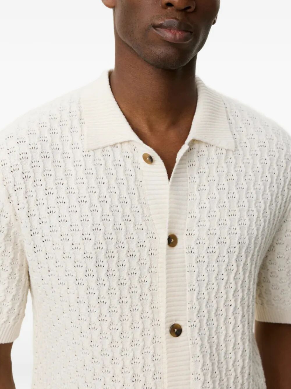 Les Deux "GESPERTUS" SHORT SLEEVES KNITTED SHIRT Size US XL / EU 56 / 4 - 2 Thumbnail
