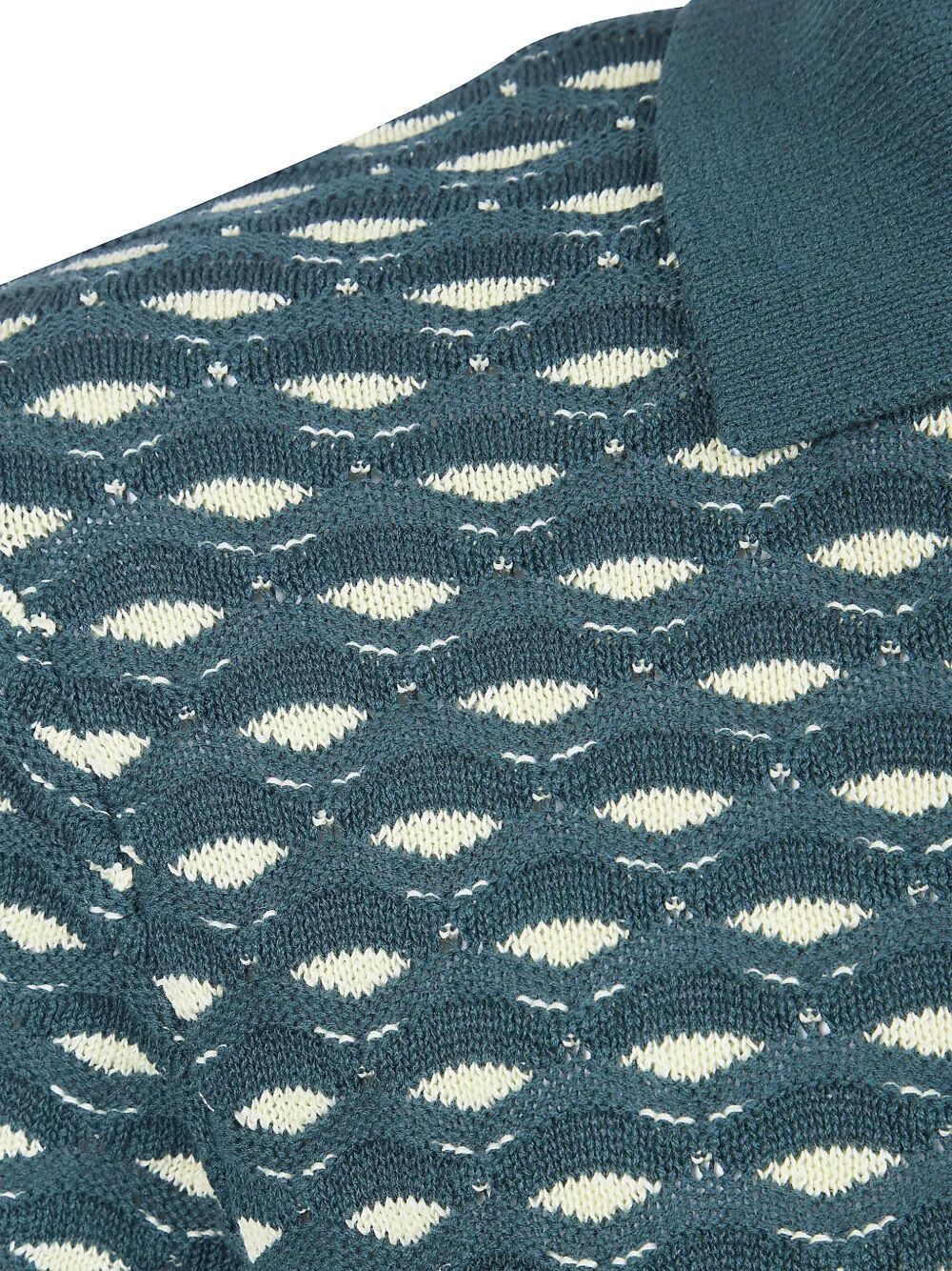 Les Deux "ESMAY" SHELL KNITTED POLO SHIRT Size US M / EU 48-50 / 2 - 6 Thumbnail