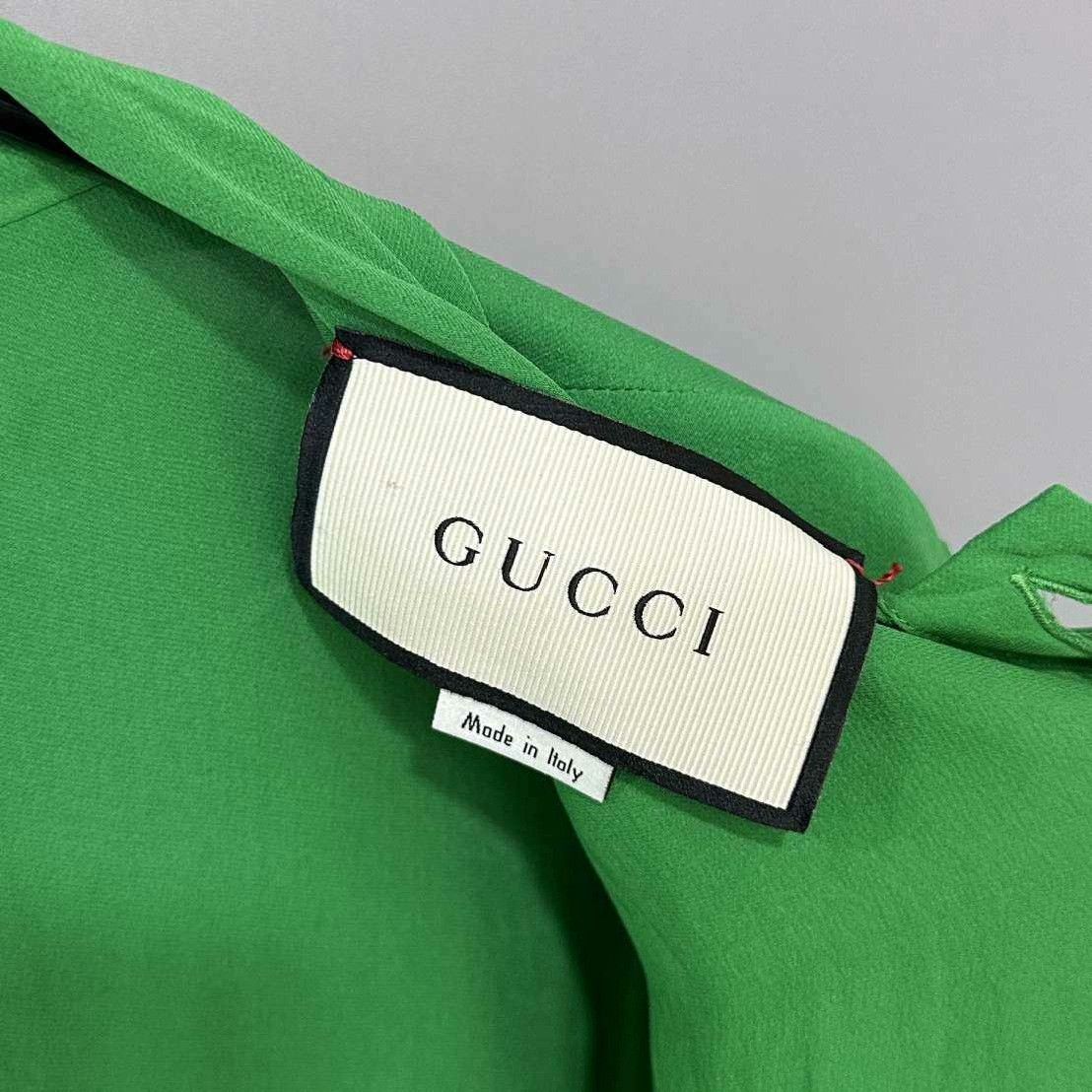Gucci Gucci Silk Green Button Up S Women Size S / US 4 / IT 40 - 5 Thumbnail