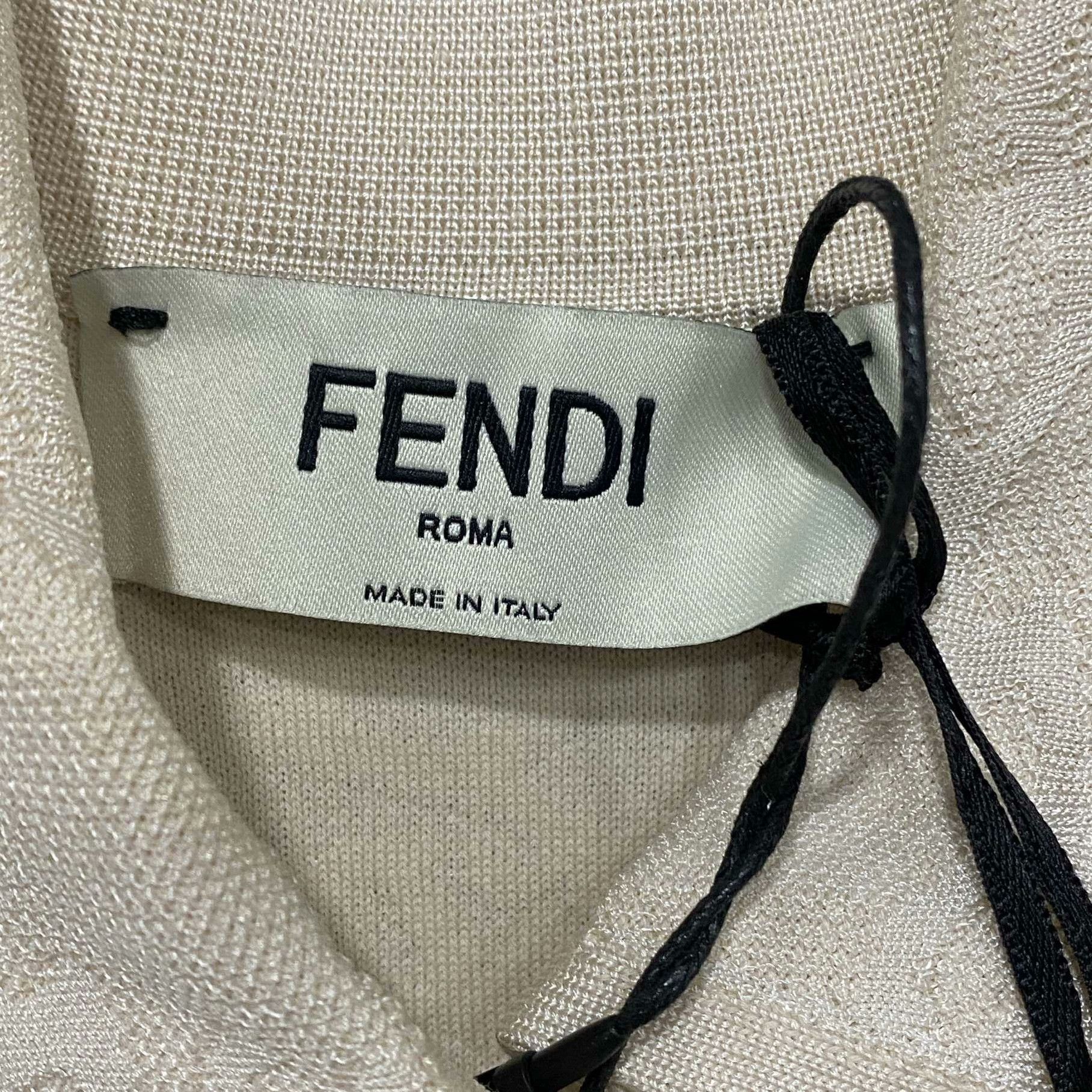 Fendi Fendi Knit Printed White Sweater 36 Women Size S / US 4 / IT 40 - 6 Thumbnail