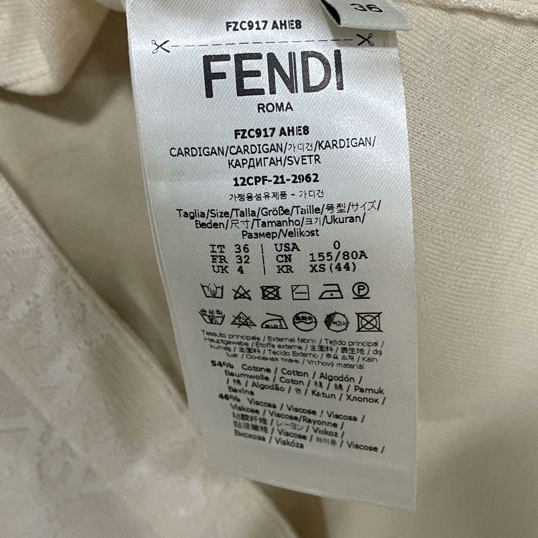 Fendi Fendi Knit Printed White Sweater 36 Women Size S / US 4 / IT 40 - 5 Thumbnail