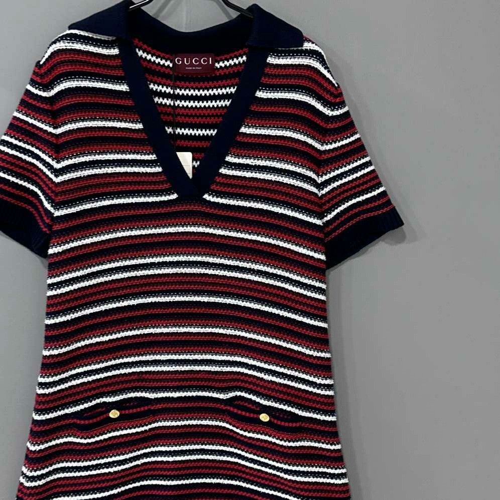 Gucci Gucci Striped Red Dress L Women Size L / US 10 / IT 46 - 2 Thumbnail