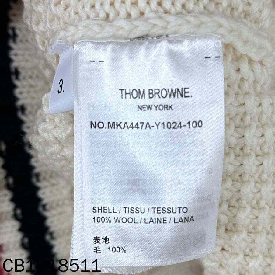Thom Browne Thom Browne Knit Striped Brown Sweater S Women Size S / US 4 / IT 40 - 4 Thumbnail