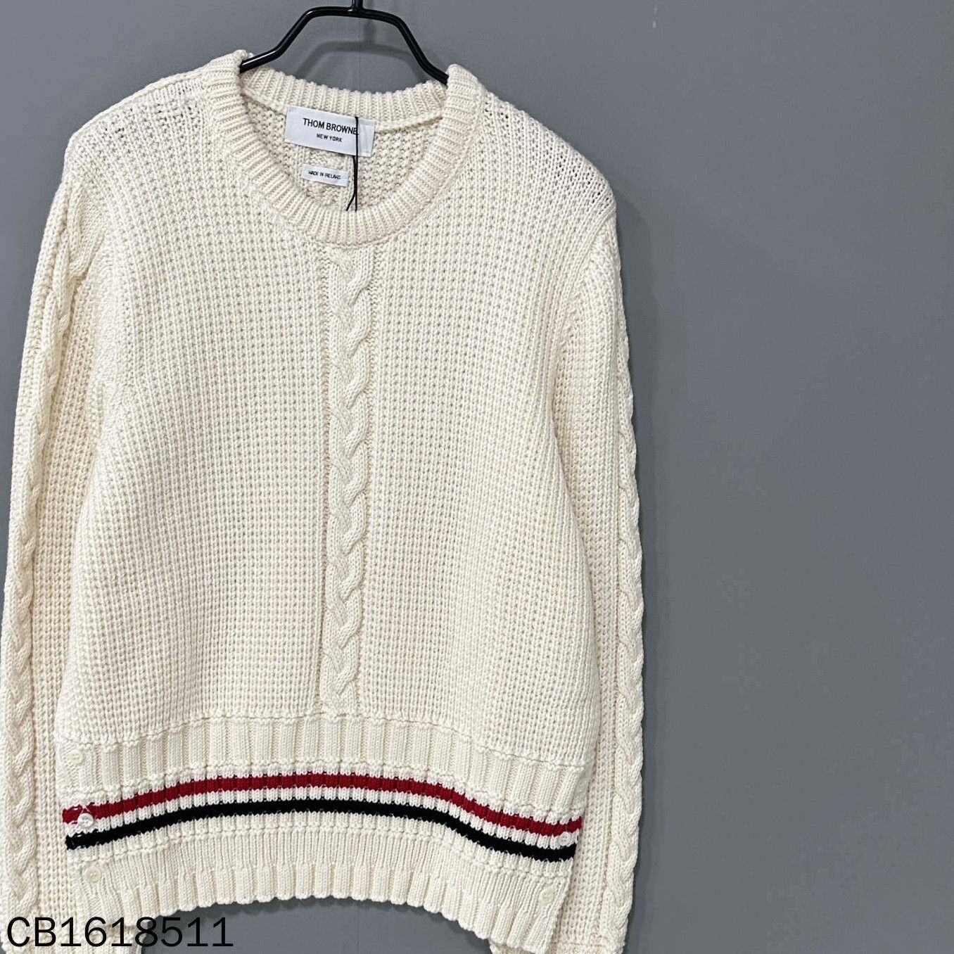 Thom Browne Knit Striped Brown Sweater S Women