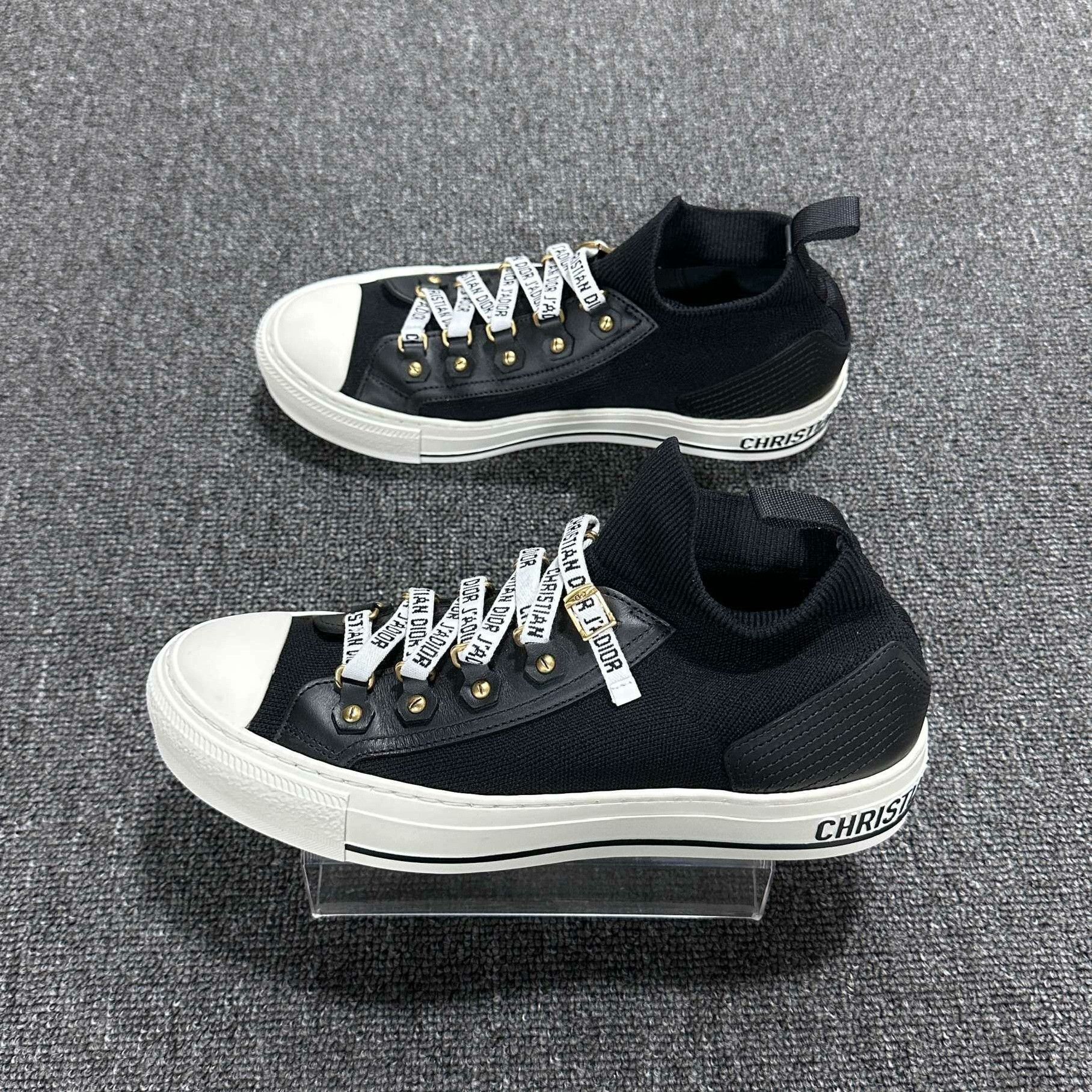 Dior Dior Black Lowtop Sneakers 37.5 Women Size US 6.5 / IT 36.5 - 3 Thumbnail