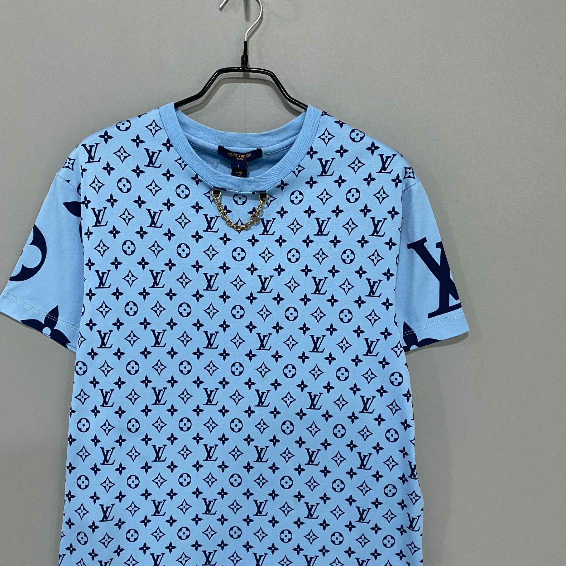 Louis Vuitton Louis Vuitton Blue T-Shirt L Men Size US L / EU 52-54 / 3 - 2 Thumbnail