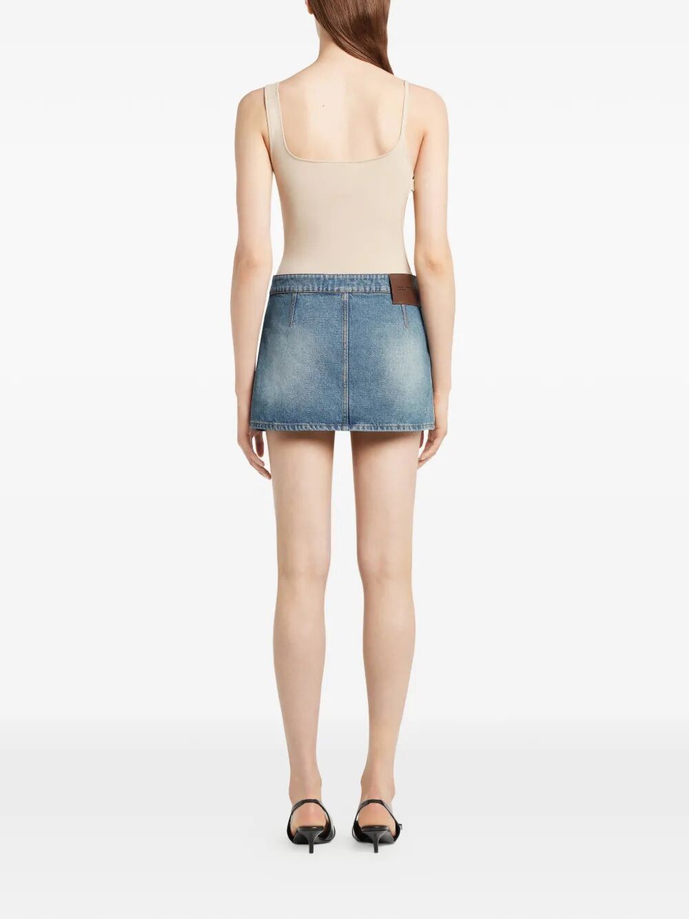 Courreges "SIGNATURE" DENIM MINI SKIRT Size 34" / US 12 / IT 48 - 4 Thumbnail