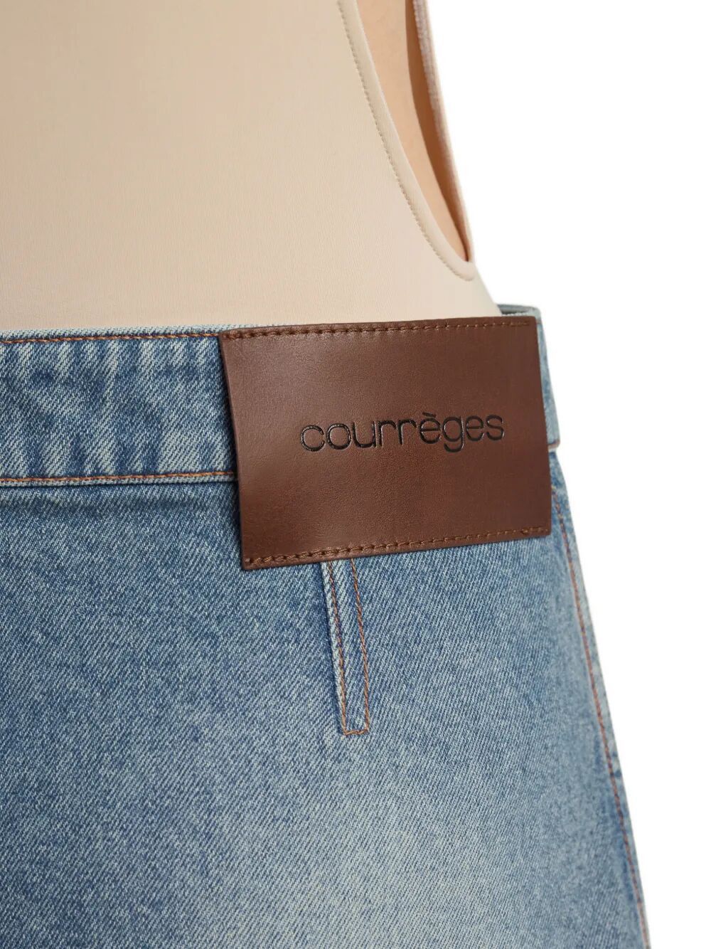 Courreges "SIGNATURE" DENIM MINI SKIRT Size 28" / US 6 / IT 42 - 3 Thumbnail