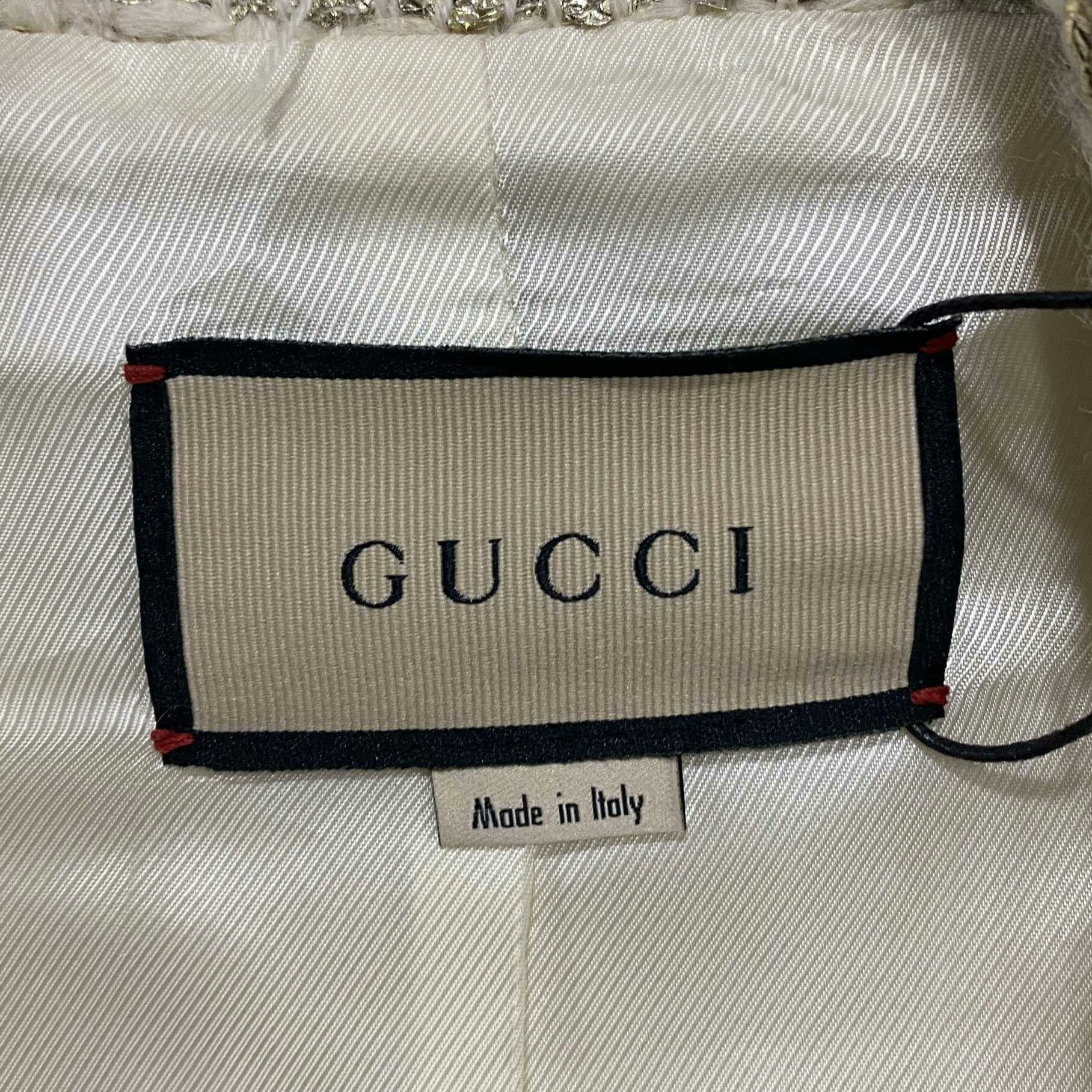 Gucci Gucci Knit Gold Jacket L Women Size L / US 10 / IT 46 - 4 Thumbnail