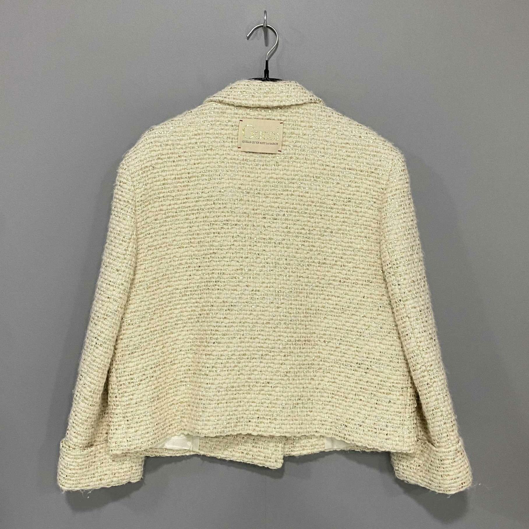 Gucci Gucci Knit Gold Jacket L Women Size L / US 10 / IT 46 - 3 Thumbnail