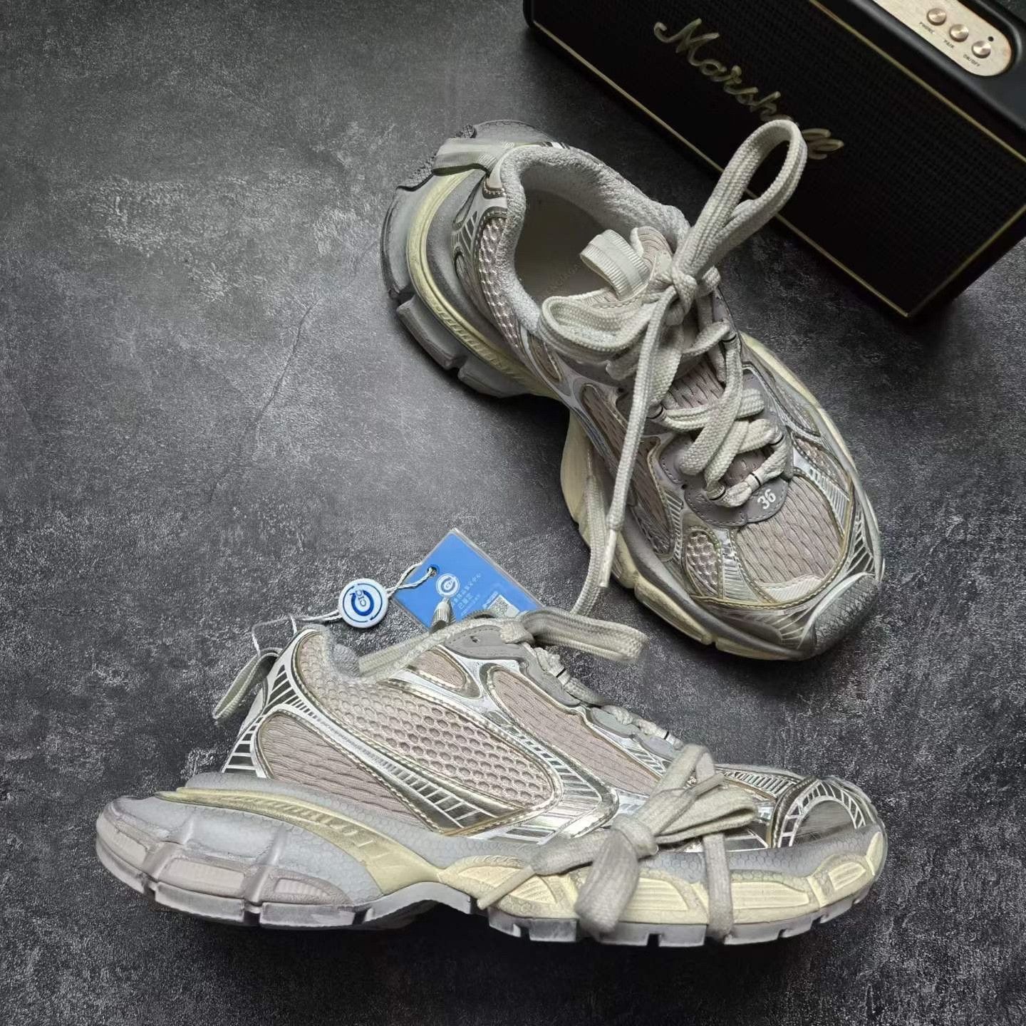 Balenciaga Balenciaga Beige Lowtop Sneakers XXXL Men Size US 10 / EU 43 - 6 Thumbnail