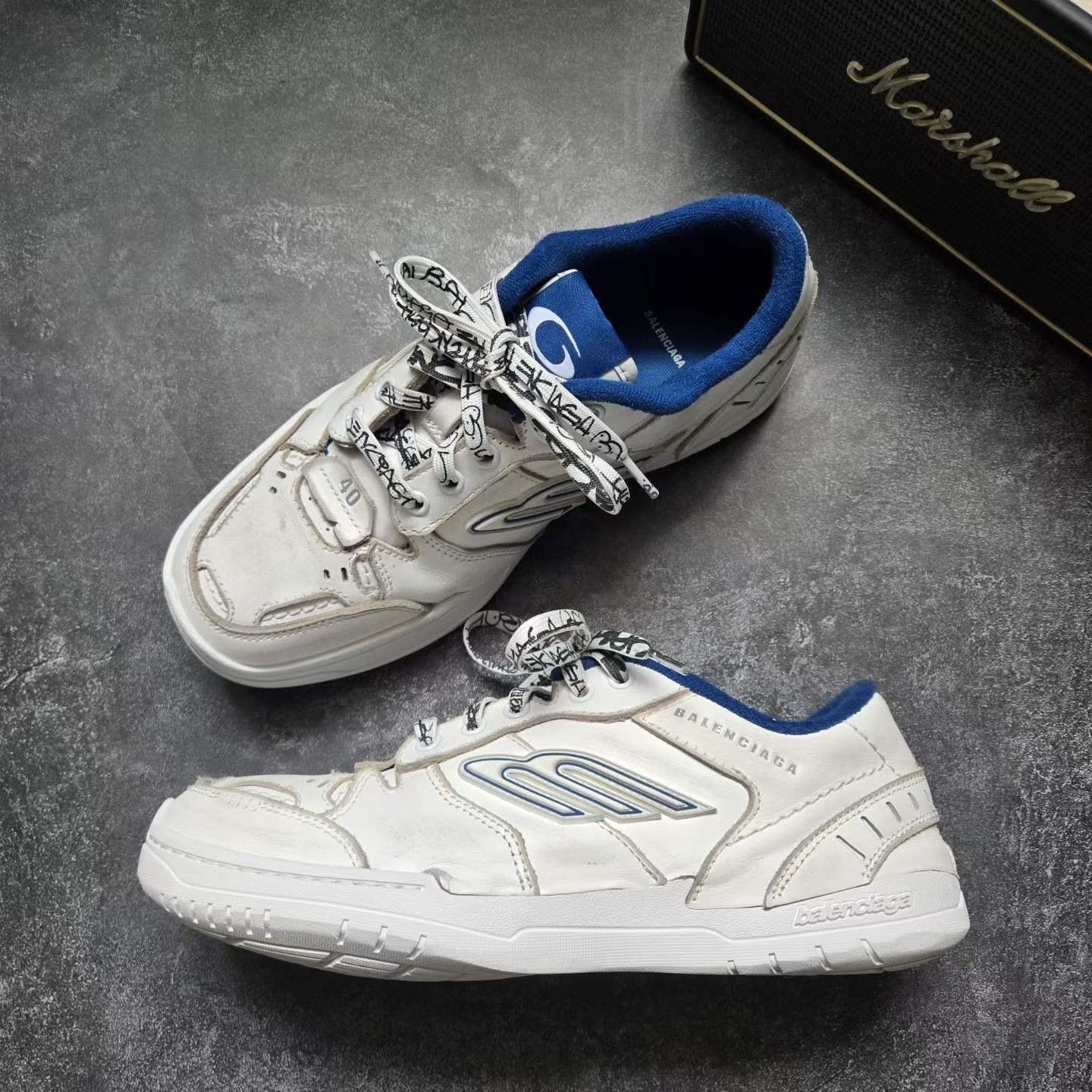 Balenciaga Balenciaga Blue Lowtop Sneakers 40 Men Size US 7.5 / EU 40-41 - 4 Thumbnail