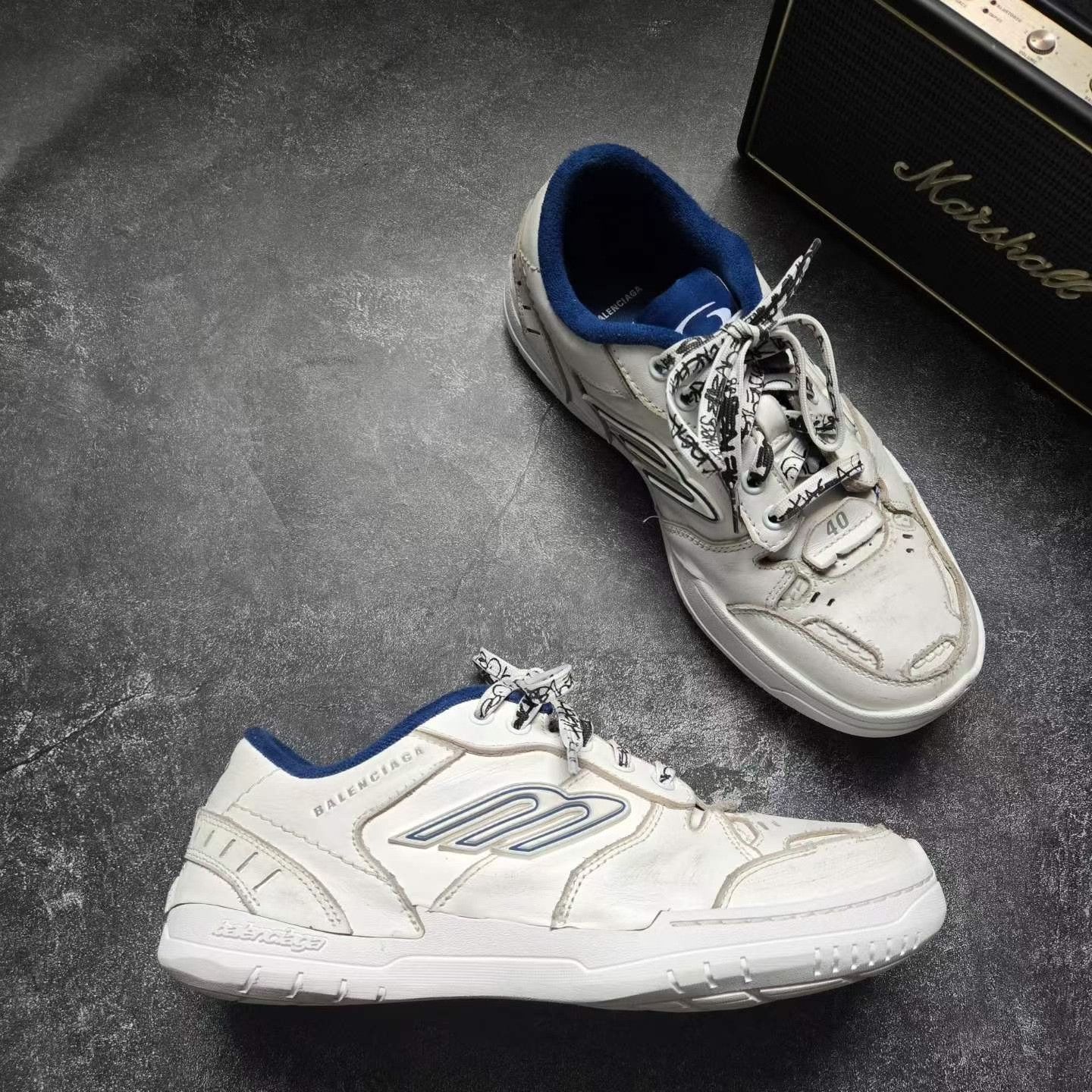 Balenciaga Balenciaga Blue Lowtop Sneakers 40 Men Size US 7.5 / EU 40-41 - 6 Thumbnail