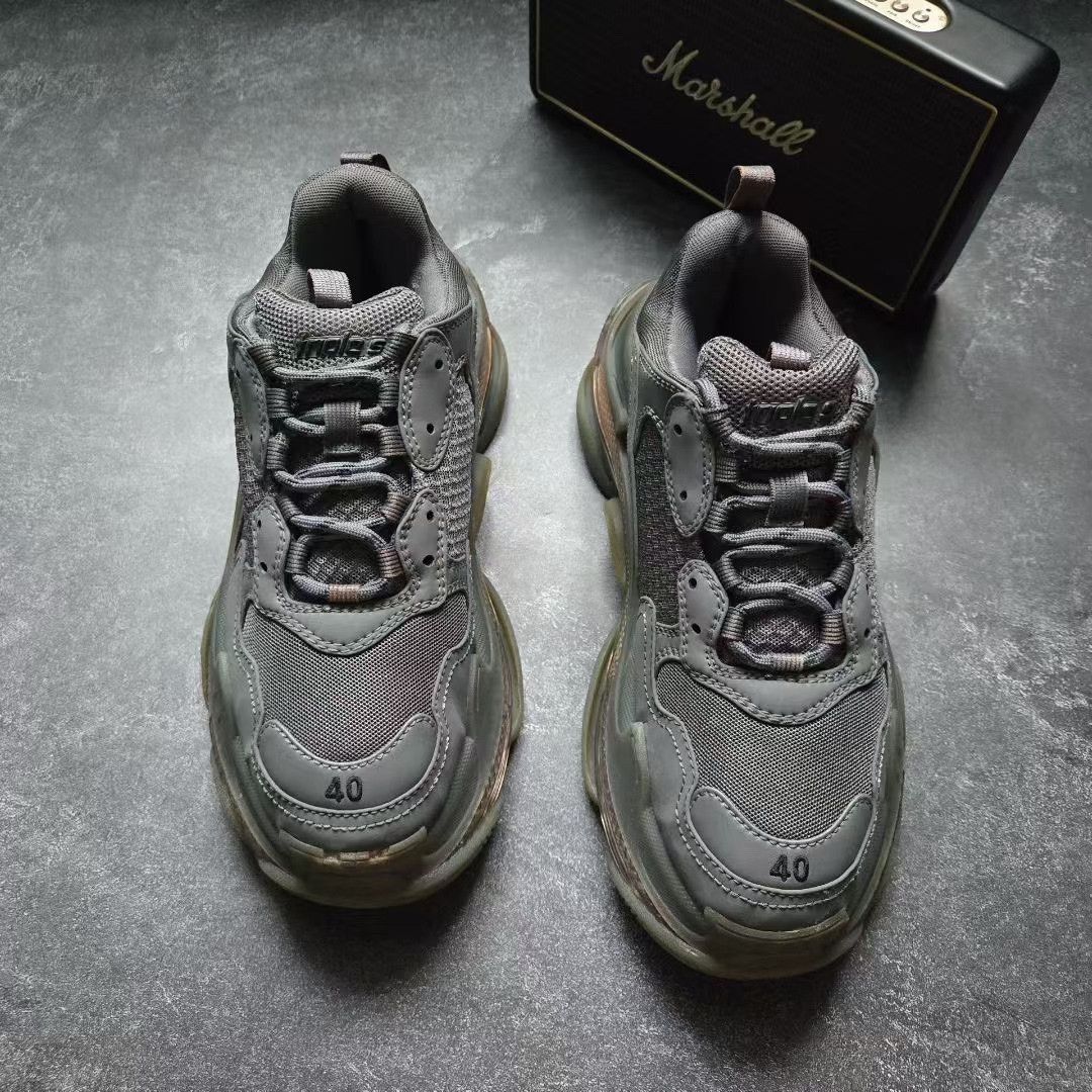 Balenciaga Balenciaga Gray Lowtop Sneakers S Men Size US 10 / EU 43 - 3 Thumbnail
