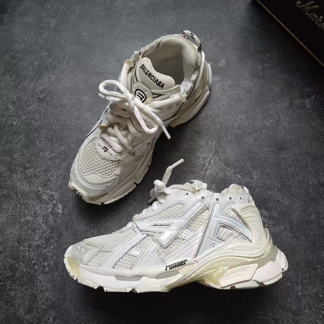 Balenciaga Balenciaga Running White Lowtop Sneakers 38 Women Size US 7.5 / IT 37.5 - 4 Thumbnail