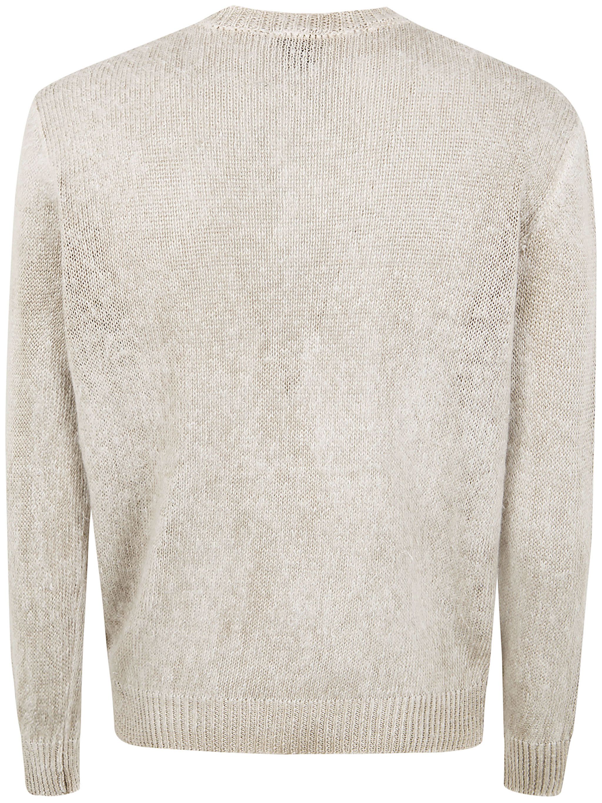 Avant Toi "HAND PAINTED" BRUSHED LINEN ROUND NECK PULLOVER Size US XL / EU 56 / 4 - 2 Thumbnail