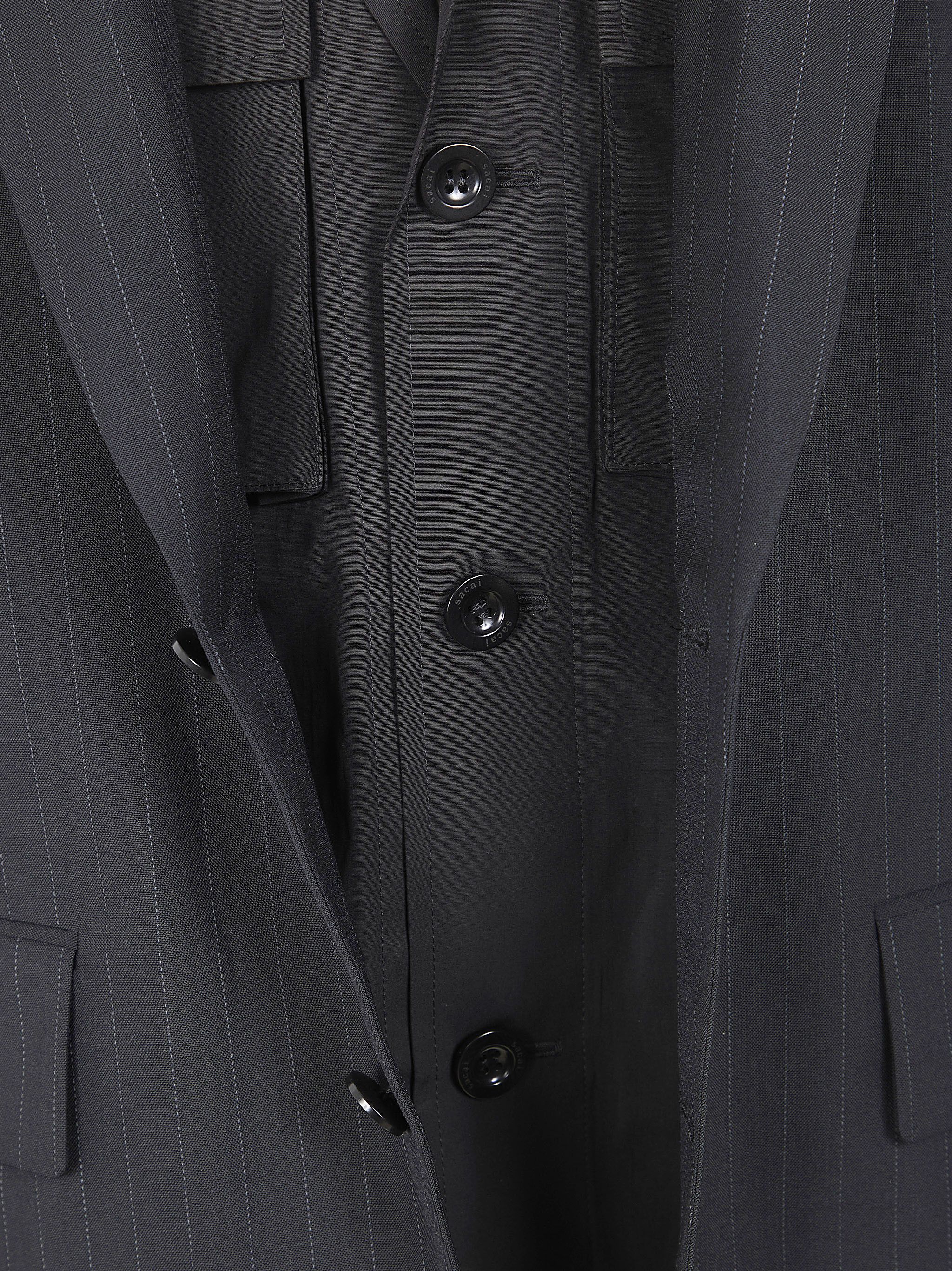 Sacai CHALK STRIPE JACKET Size US M / EU 48-50 / 2 - 3 Thumbnail