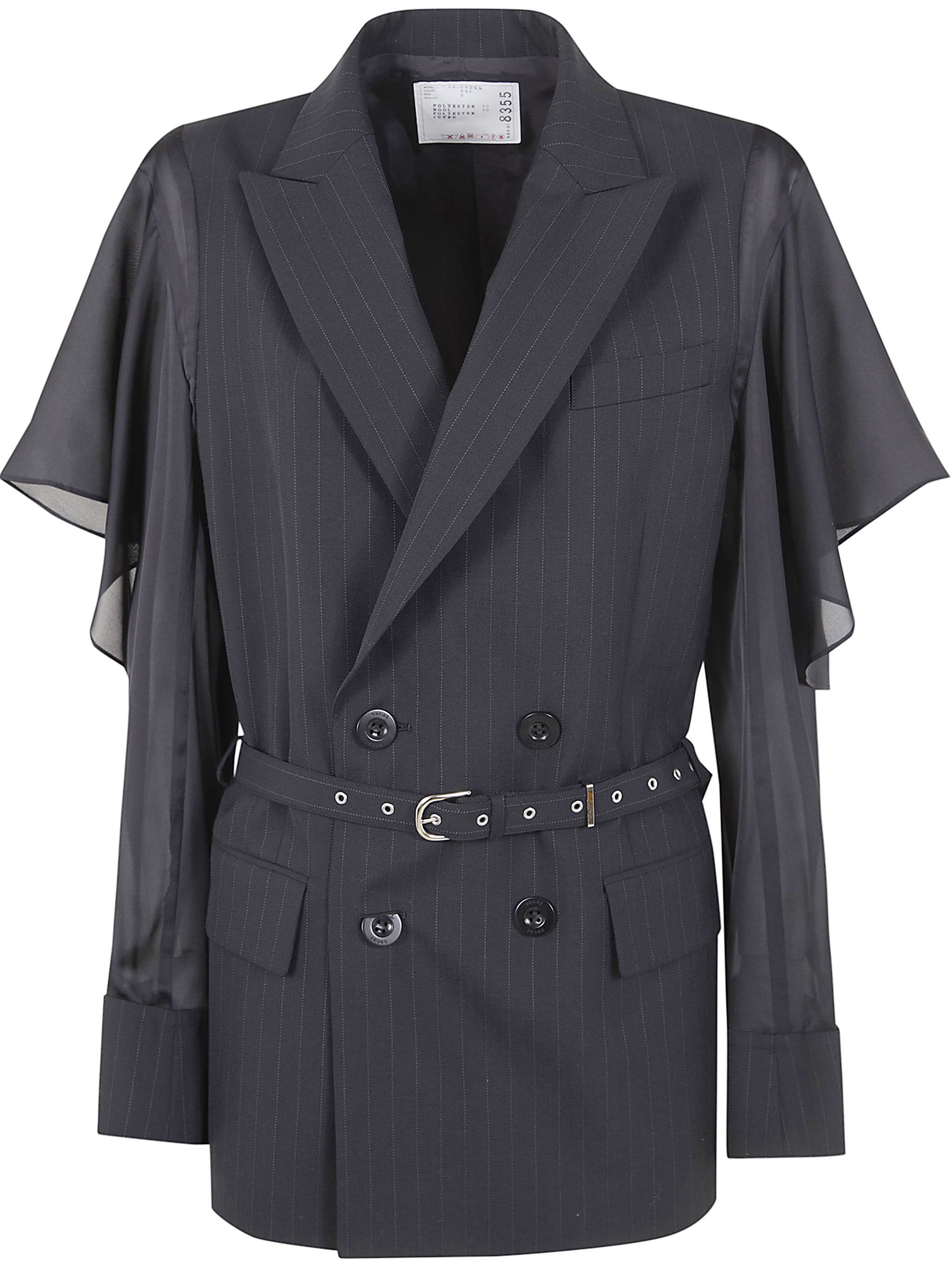 Sacai CHALK STRIPE JACKET Size L / US 10 / IT 46 - 6 Thumbnail