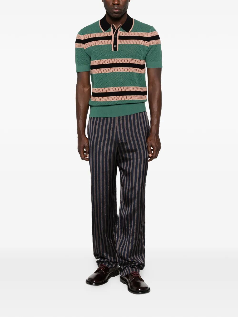 Dries Van Noten "MERCY STRIPE" POLO SHIRT Size US L / EU 52-54 / 3 - 4 Thumbnail