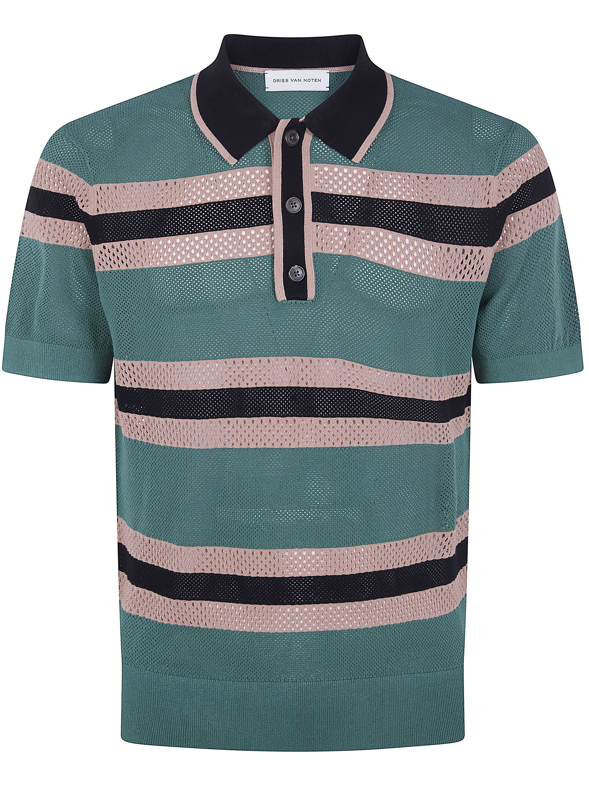 Dries Van Noten "MERCY STRIPE" POLO SHIRT Size US L / EU 52-54 / 3 - 6 Thumbnail