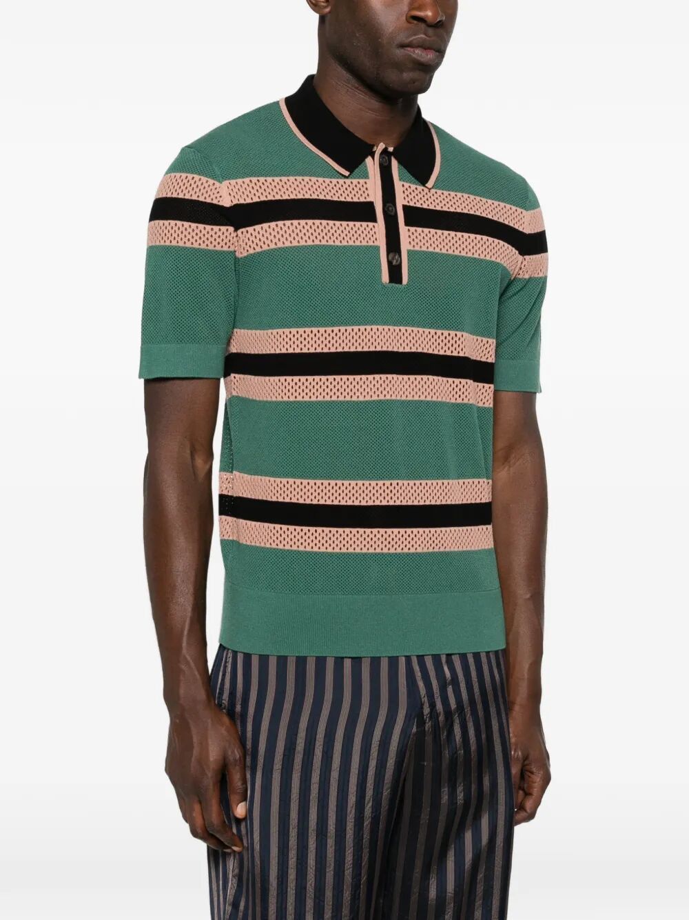 Dries Van Noten "MERCY STRIPE" POLO SHIRT Size US XL / EU 56 / 4 - 2 Thumbnail