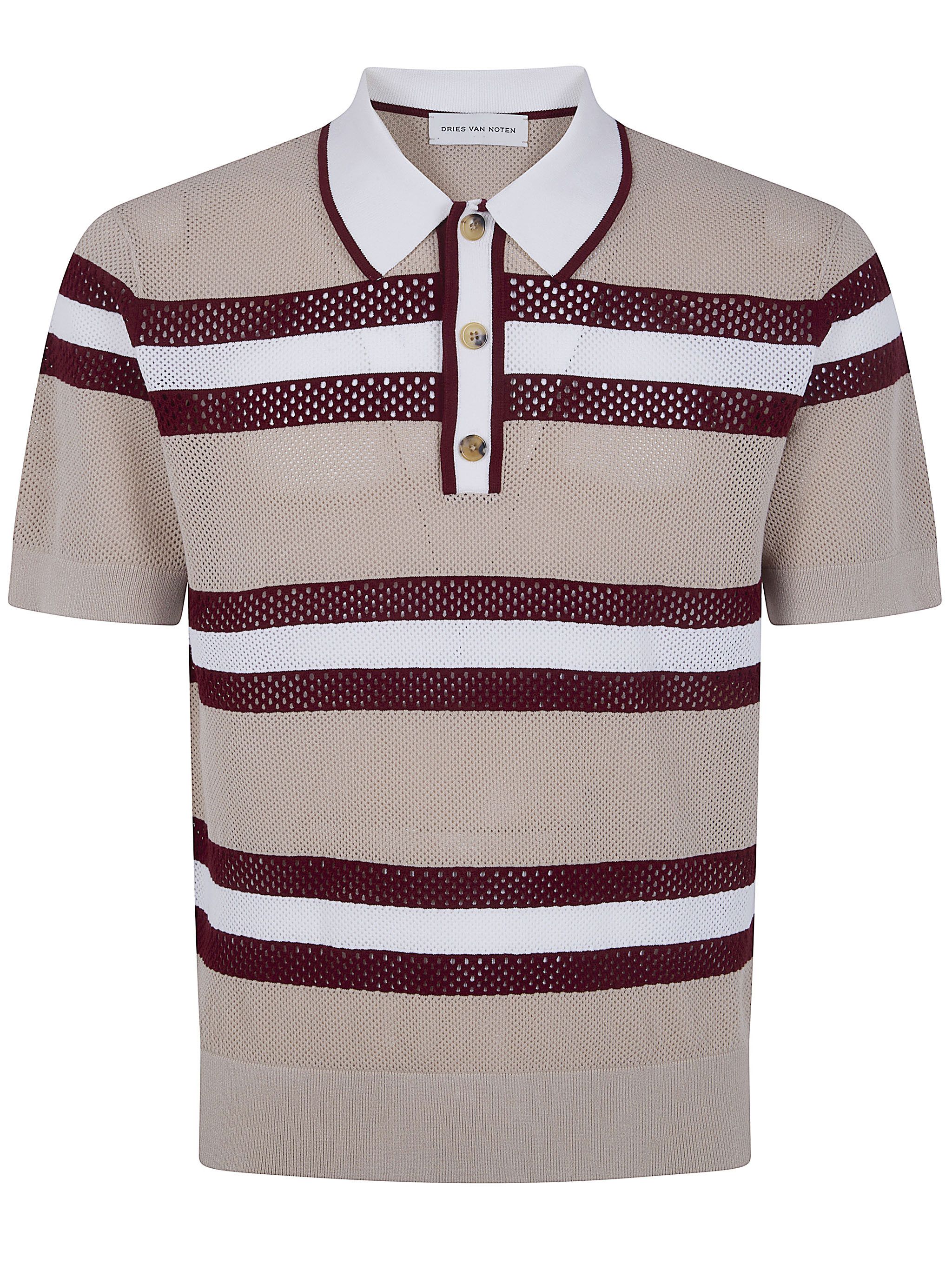 Dries Van Noten "MERCY STRIPE" POLO SHIRT Size US L / EU 52-54 / 3 - 4 Thumbnail