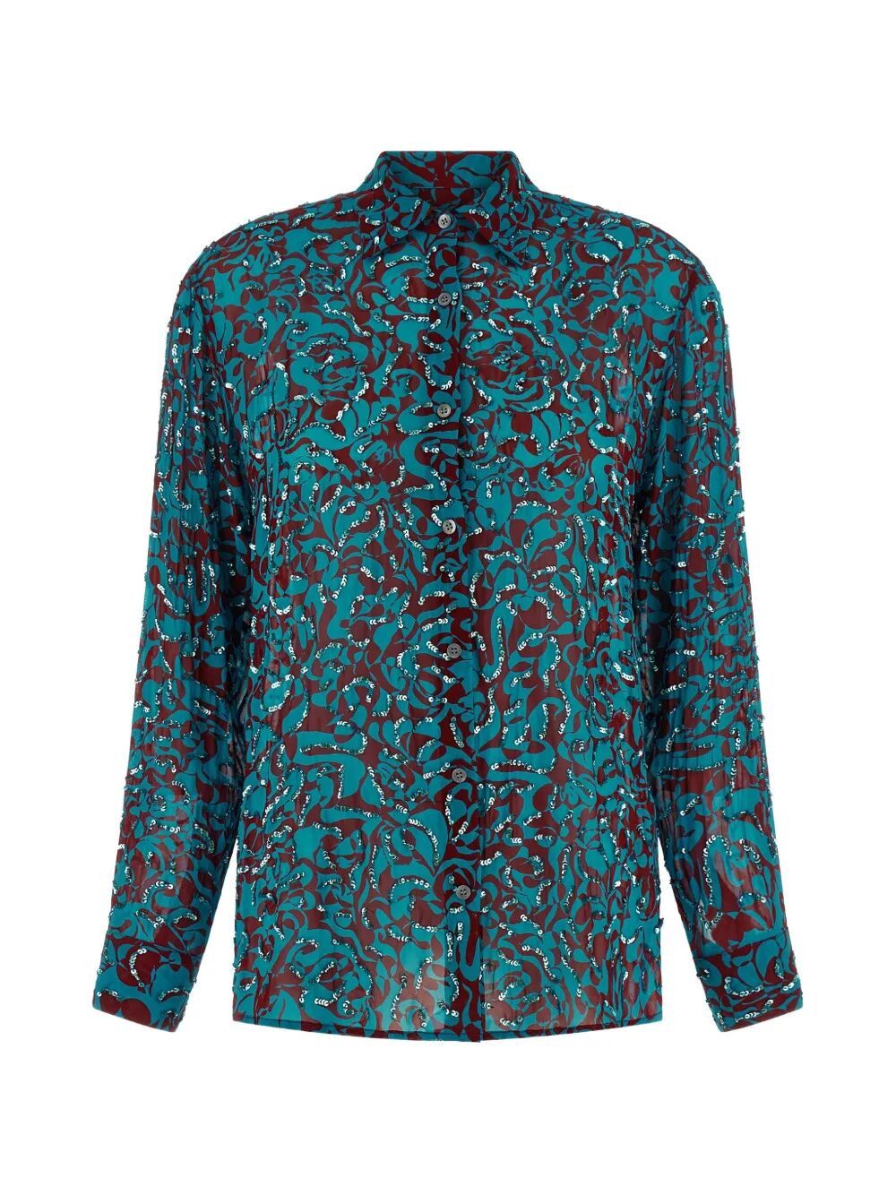 Dries Van Noten "CLAVELLY" EMBROIDERED SHIRT Size M / US 6-8 / IT 42-44 - 4 Thumbnail