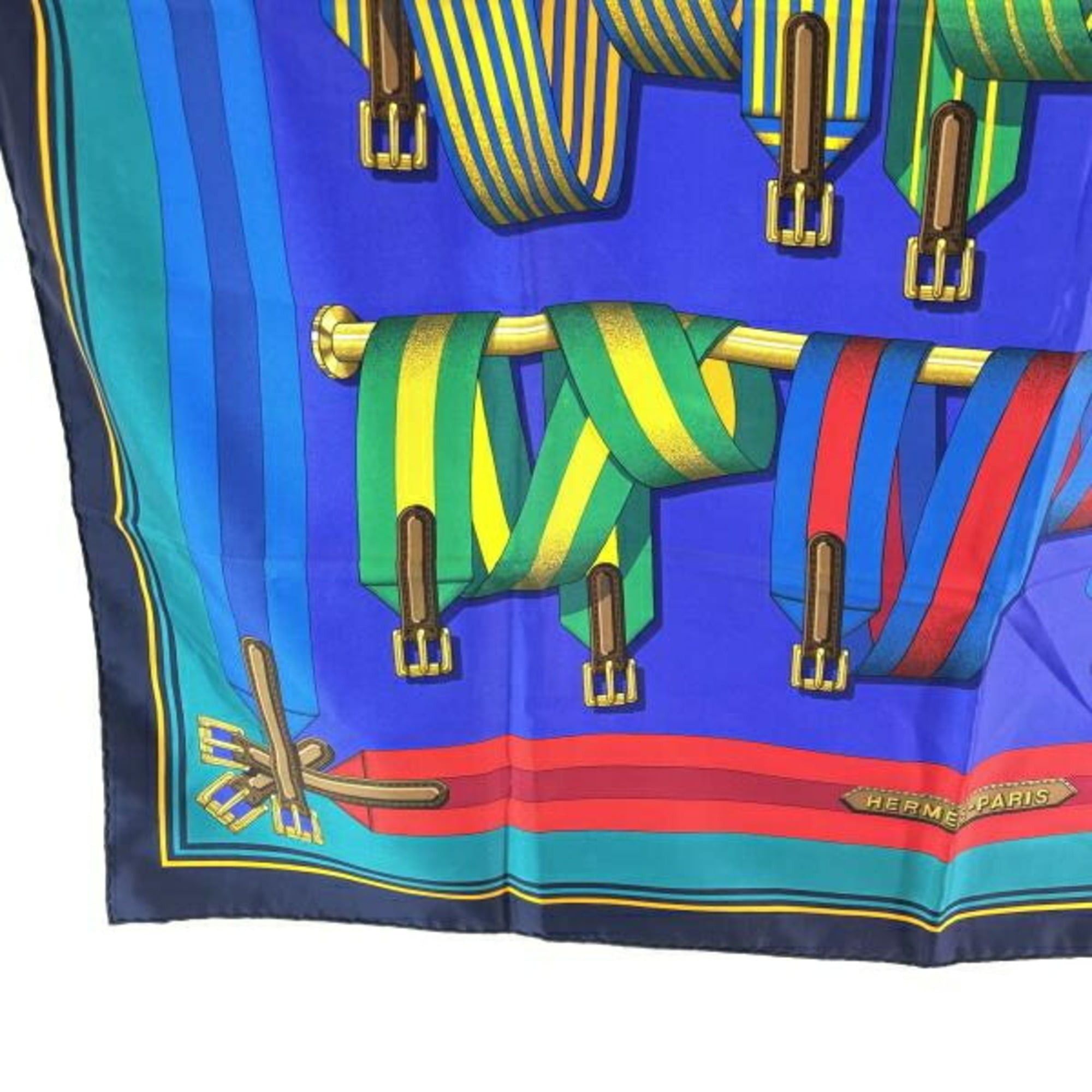 Hermes Hermes silk scarf, Les Sangles, multicolor. Size ONE SIZE - 6 Thumbnail