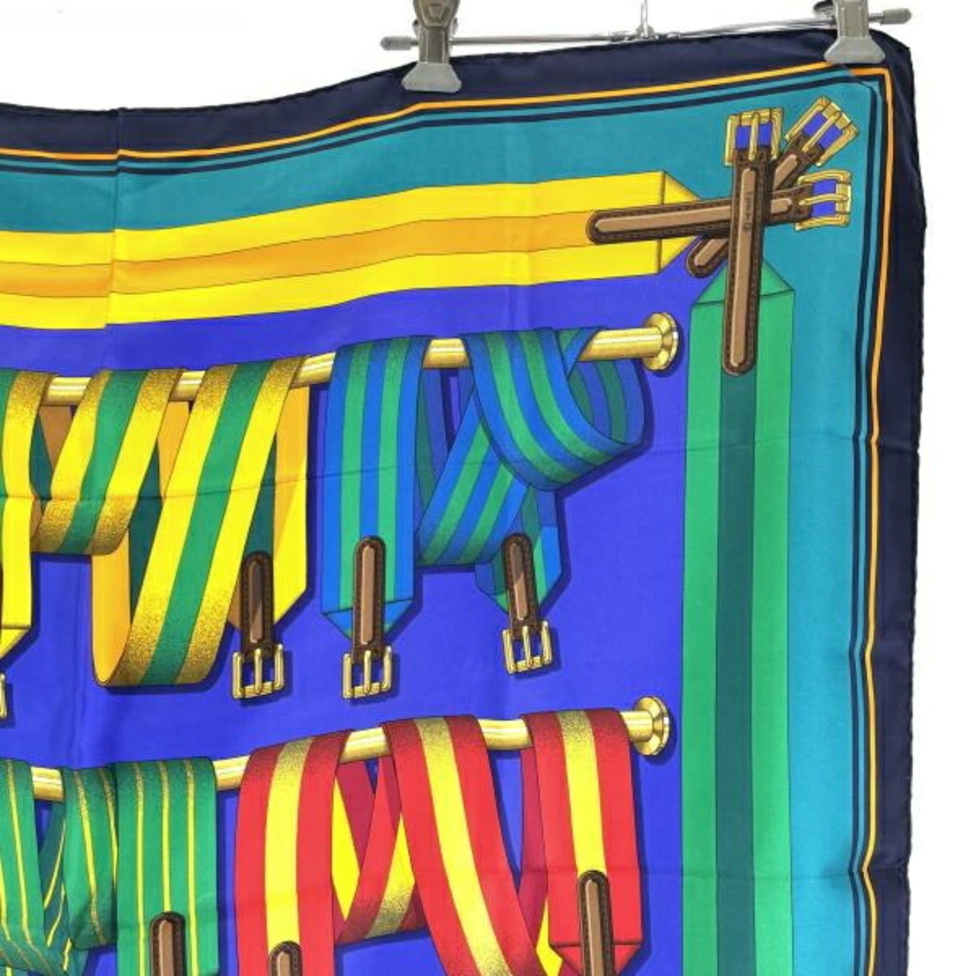 Hermes Hermes silk scarf, Les Sangles, multicolor. Size ONE SIZE - 4 Thumbnail