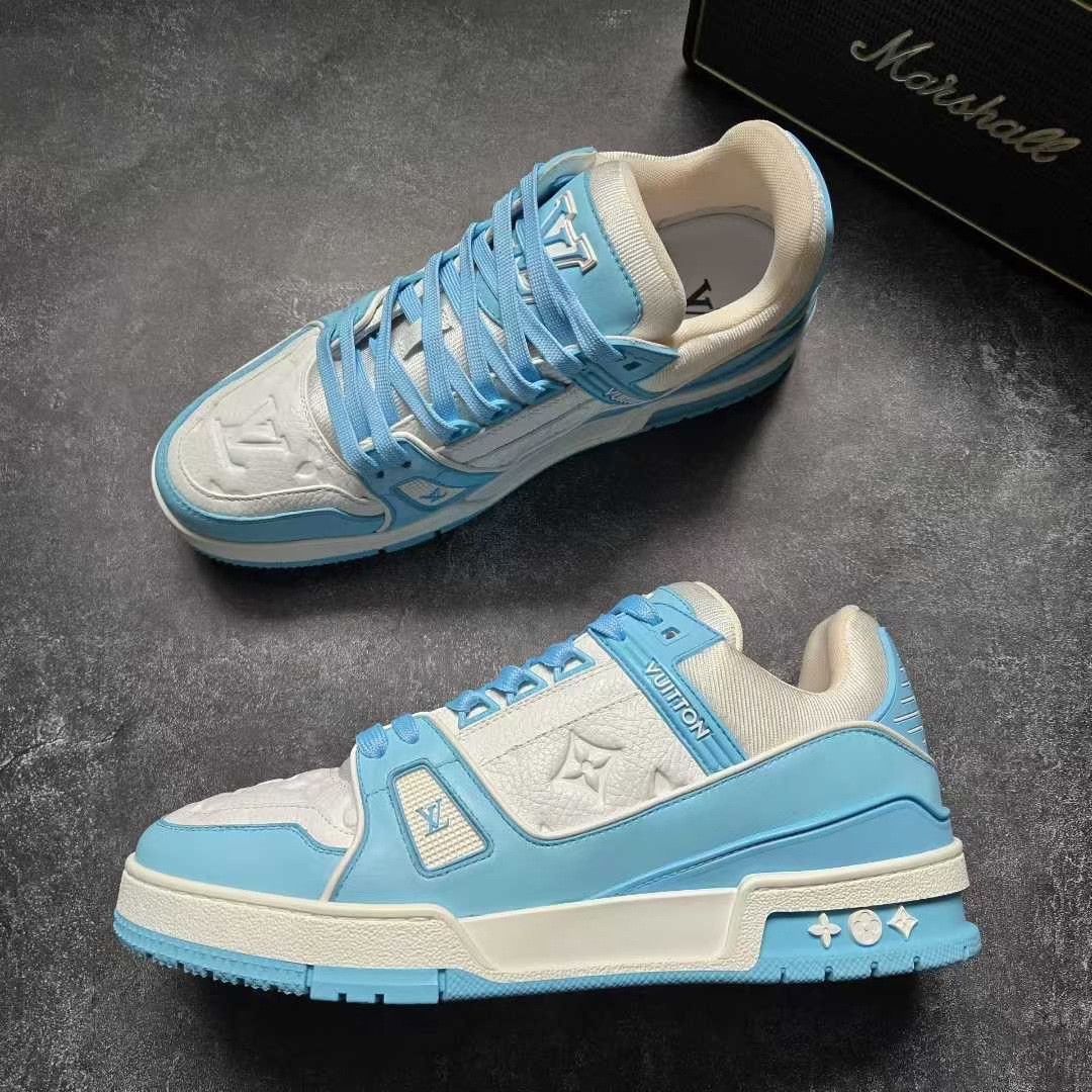 Louis Vuitton Louis Vuitton Training Blue Lowtop Sneakers 41 Men Size US 8.5 / EU 41-42 - 4 Thumbnail