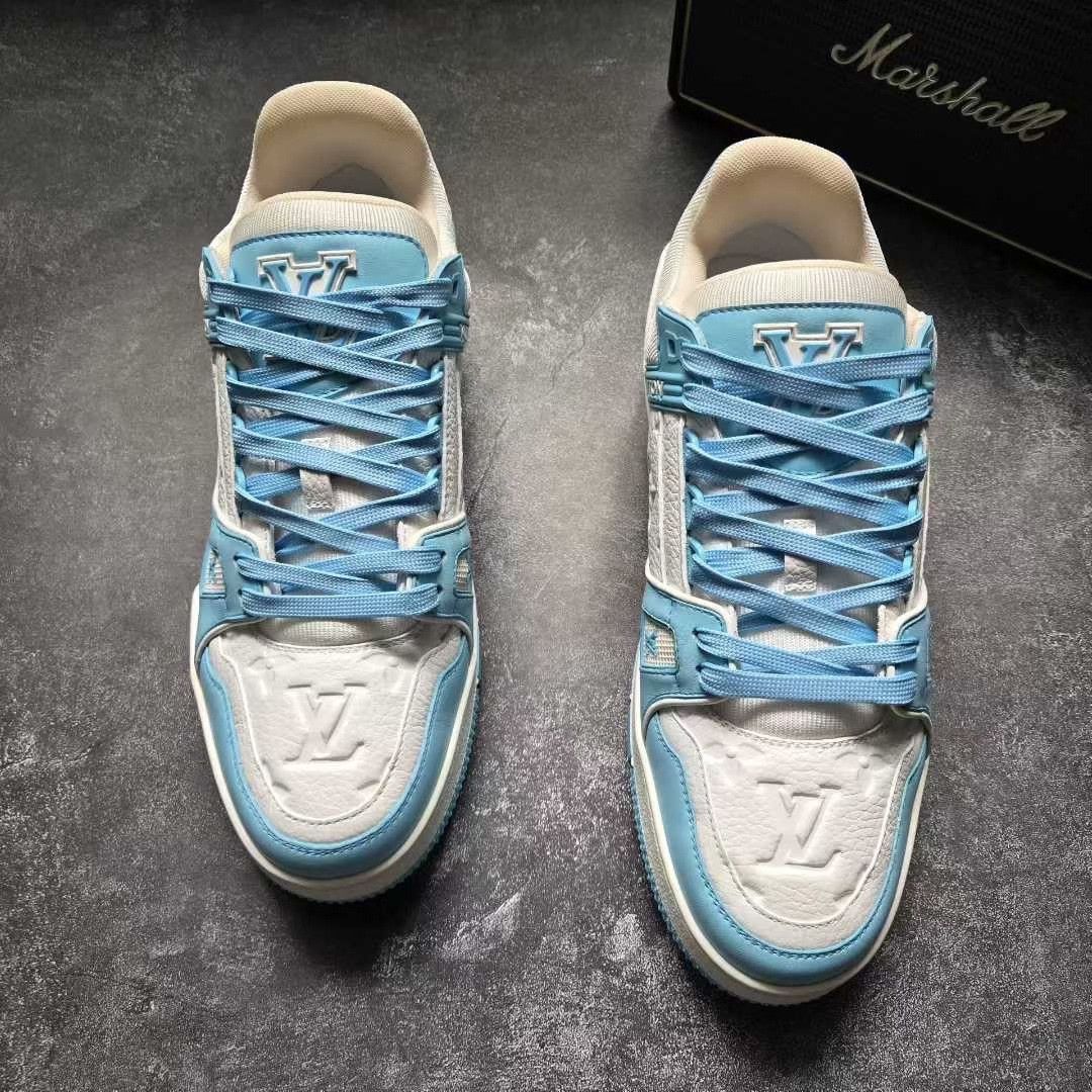 Louis Vuitton Louis Vuitton Training Blue Lowtop Sneakers 41 Men Size US 8.5 / EU 41-42 - 2 Thumbnail