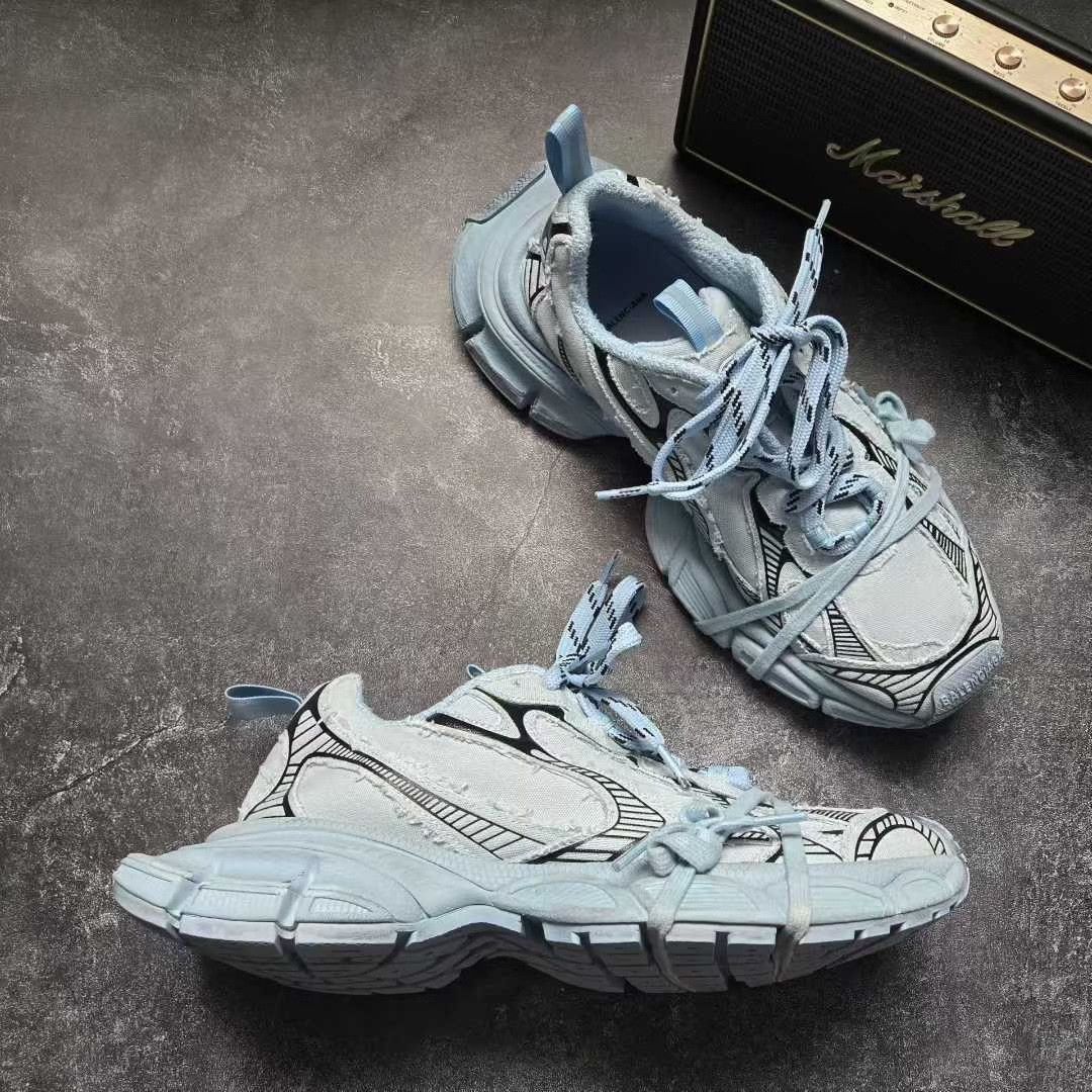 Balenciaga Balenciaga Denim Blue Lowtop Sneakers XXXL Men Size US 10 / EU 43 - 6 Thumbnail
