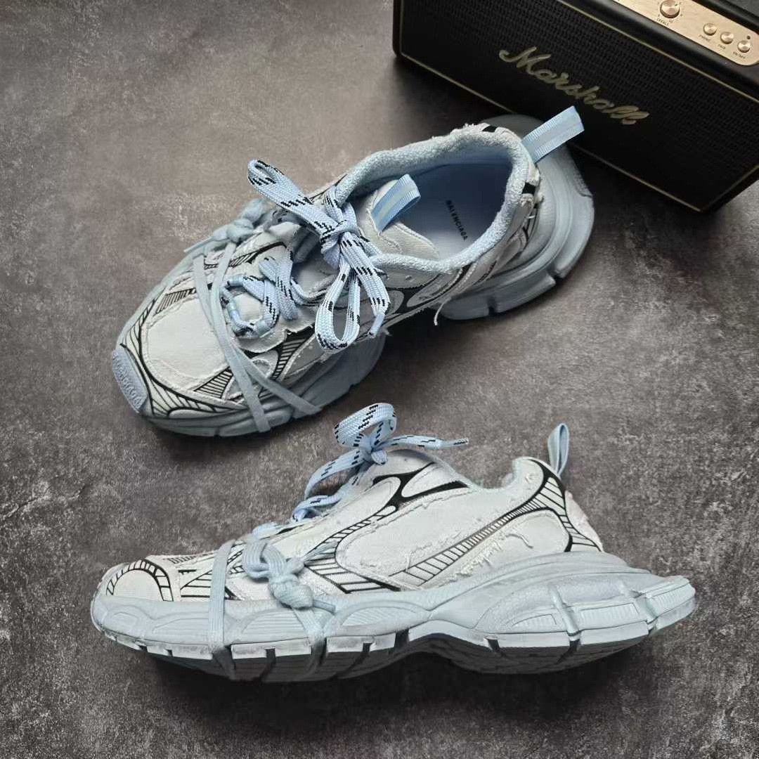 Balenciaga Balenciaga Denim Blue Lowtop Sneakers XXXL Men Size US 10 / EU 43 - 4 Thumbnail