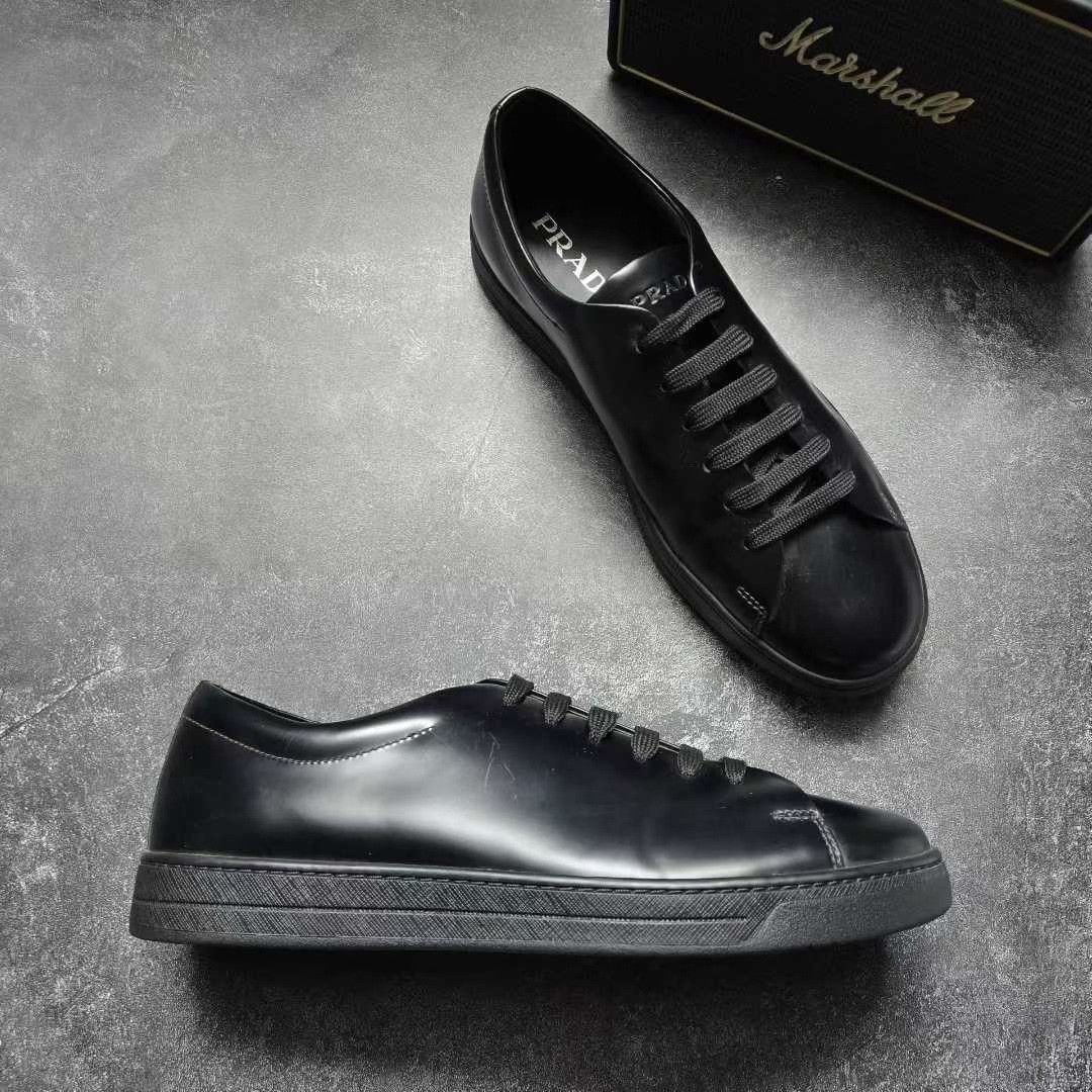 Balenciaga Balenciaga Leather Black Lowtop Sneakers 9 Men Size US 9 / EU 42 - 6 Thumbnail
