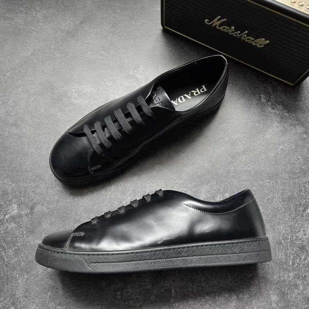 Balenciaga Balenciaga Leather Black Lowtop Sneakers 9 Men Size US 9 / EU 42 - 4 Thumbnail