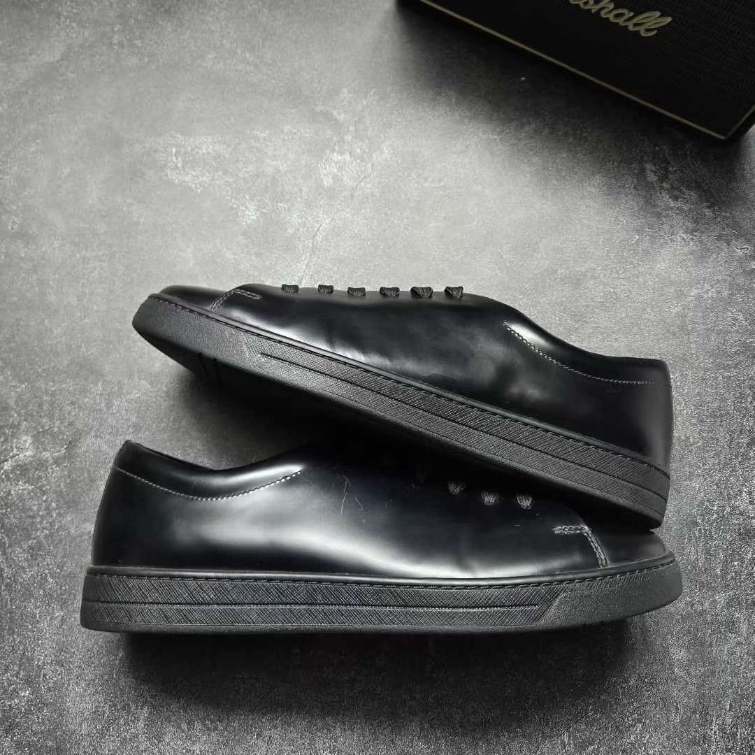 Balenciaga Balenciaga Leather Black Lowtop Sneakers 9 Men Size US 9 / EU 42 - 8 Thumbnail