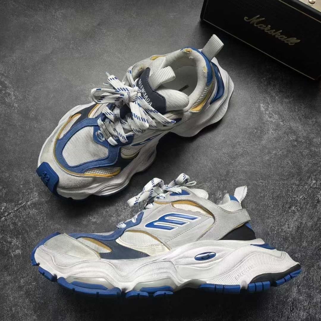 Balenciaga Balenciaga Cargo Blue Lowtop Sneakers 42 Men Size US 9 / EU 42 - 4 Thumbnail