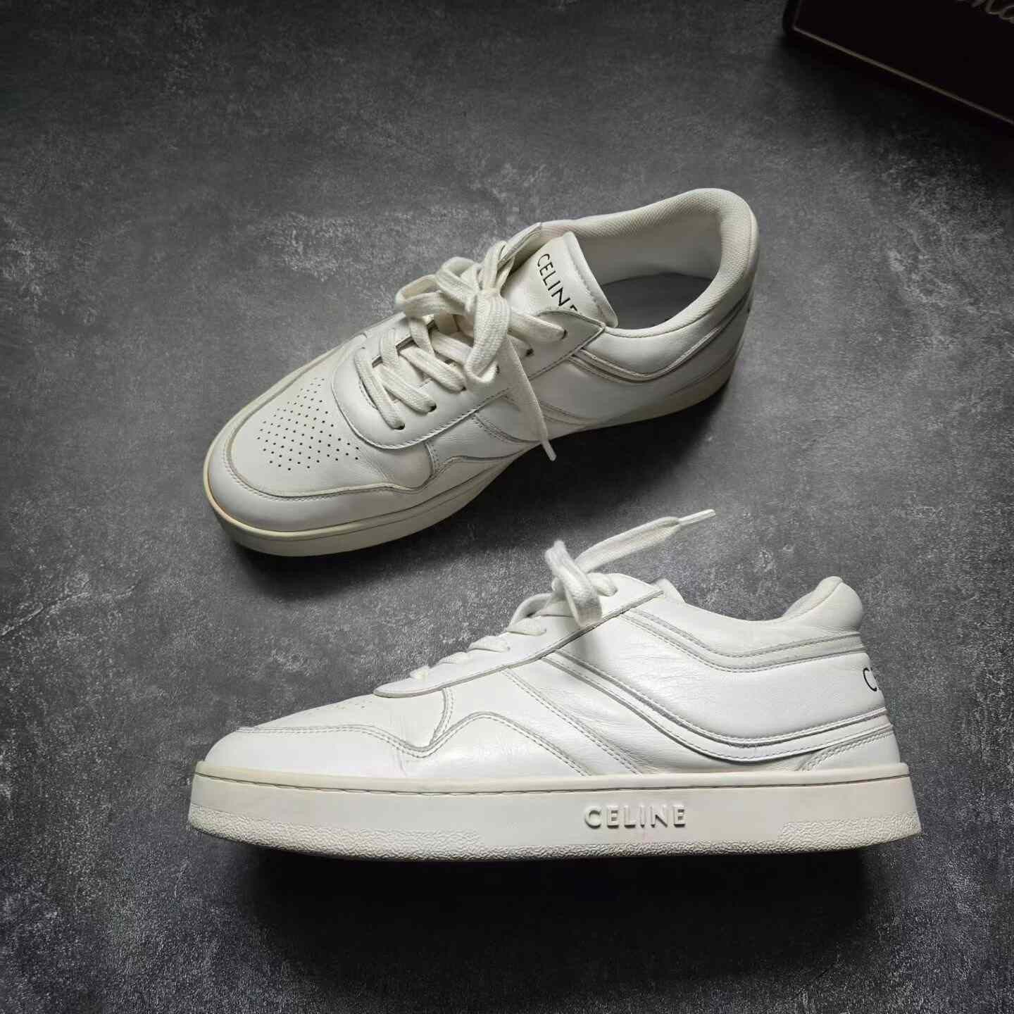 Balenciaga Balenciaga Leather White Lowtop Sneakers 38 Women Size US 7.5 / IT 37.5 - 4 Thumbnail