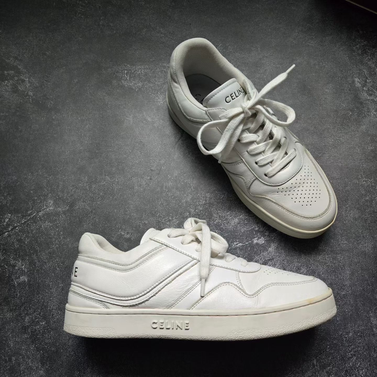 Balenciaga Balenciaga Leather White Lowtop Sneakers 38 Women Size US 7.5 / IT 37.5 - 6 Thumbnail