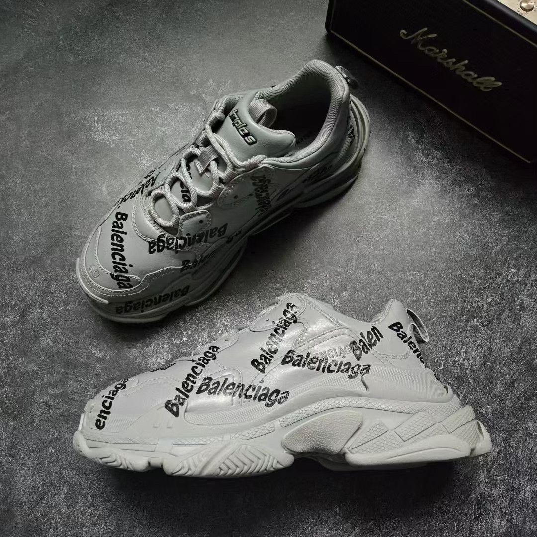 Balenciaga Balenciaga Gray Lowtop Sneakers S Men Size US 10 / EU 43 - 4 Thumbnail