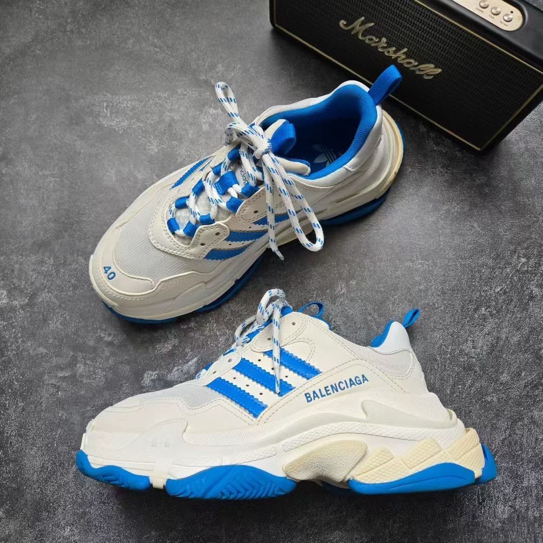 Balenciaga Balenciaga Collab Blue Lowtop Sneakers S Men Size US 10 / EU 43 - 4 Thumbnail