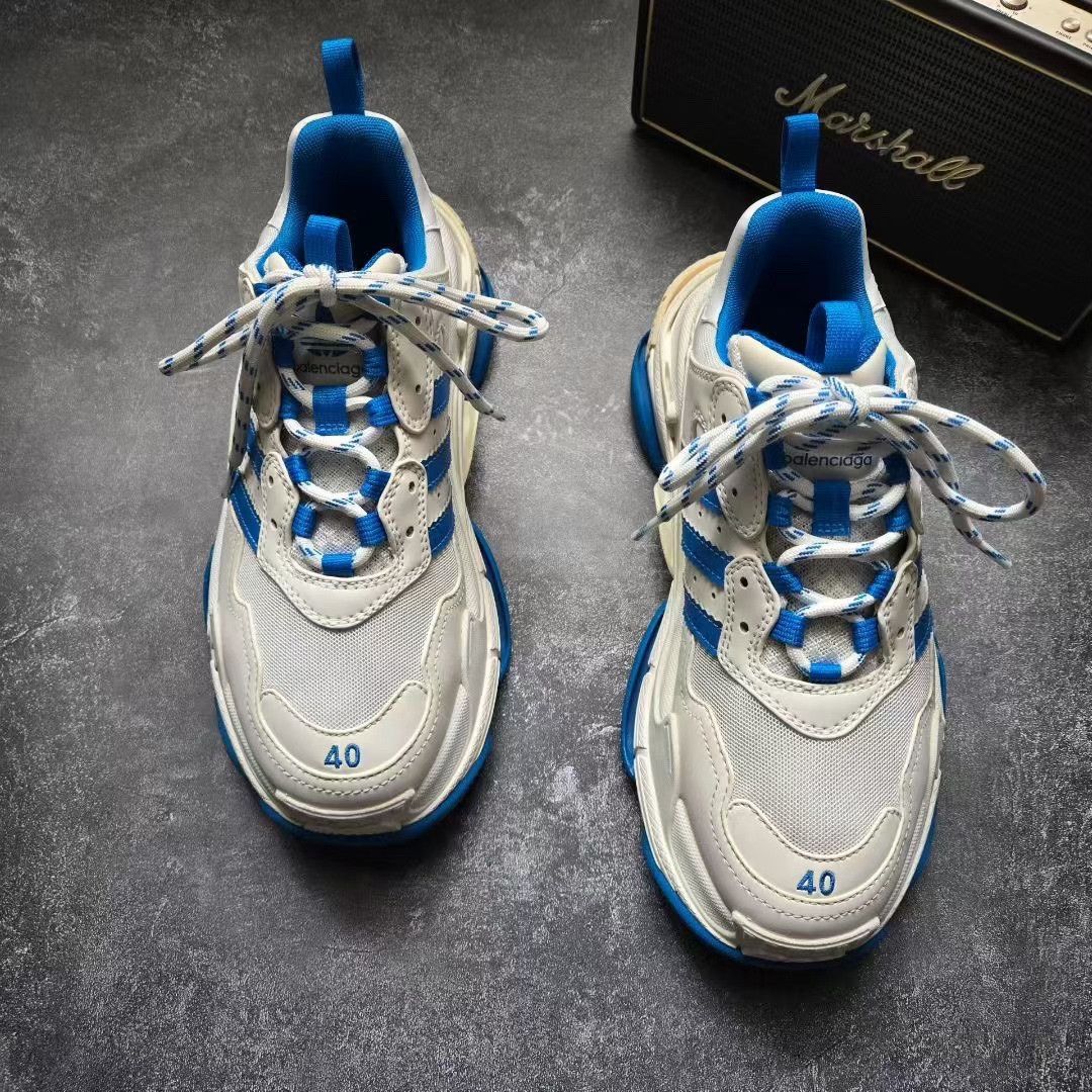 Balenciaga Balenciaga Collab Blue Lowtop Sneakers S Men Size US 10 / EU 43 - 2 Thumbnail