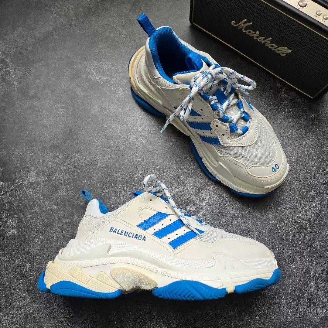 Balenciaga Balenciaga Collab Blue Lowtop Sneakers S Men Size US 10 / EU 43 - 6 Thumbnail
