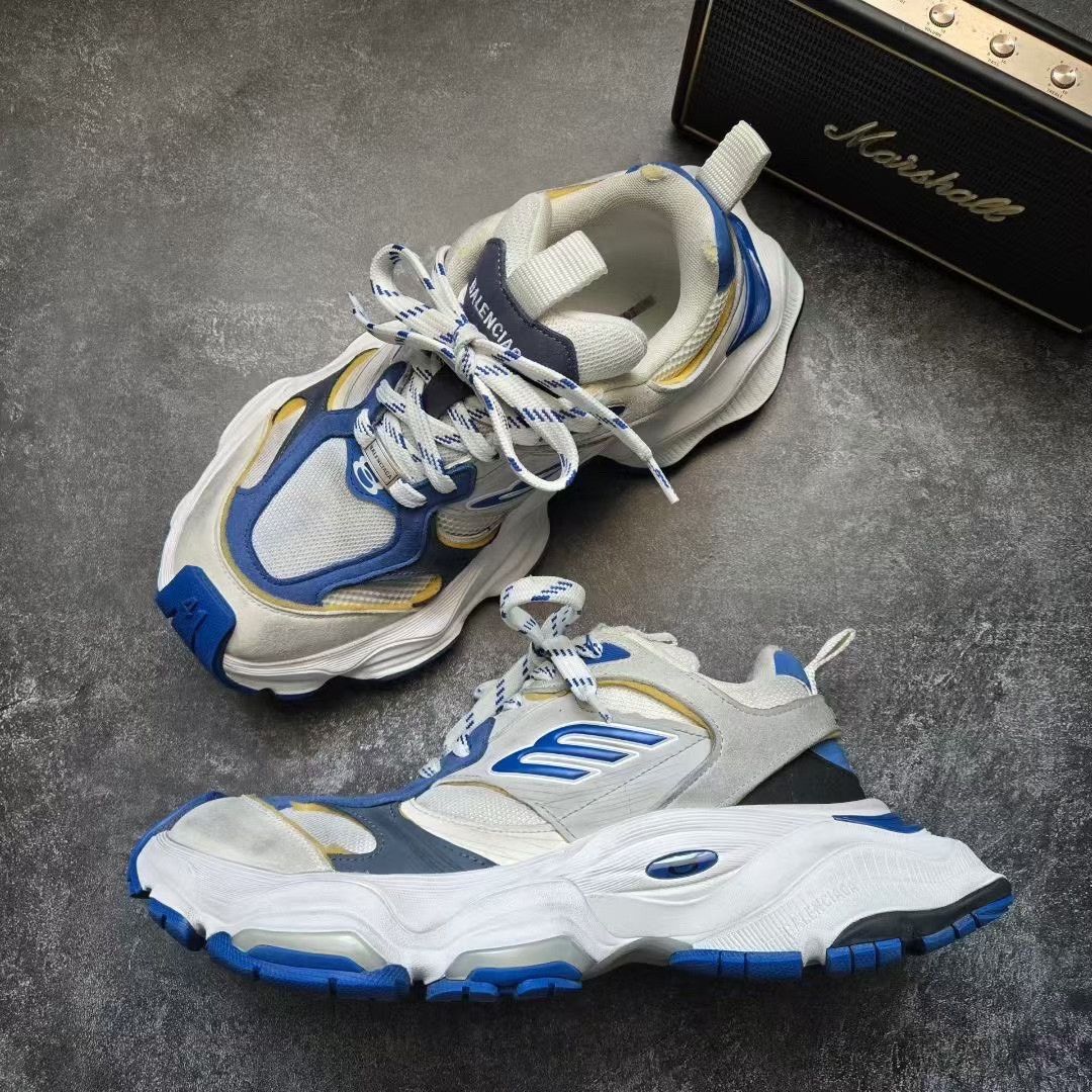 Balenciaga Balenciaga Cargo Blue Lowtop Sneakers 41 Men Size US 8.5 / EU 41-42 - 4 Thumbnail